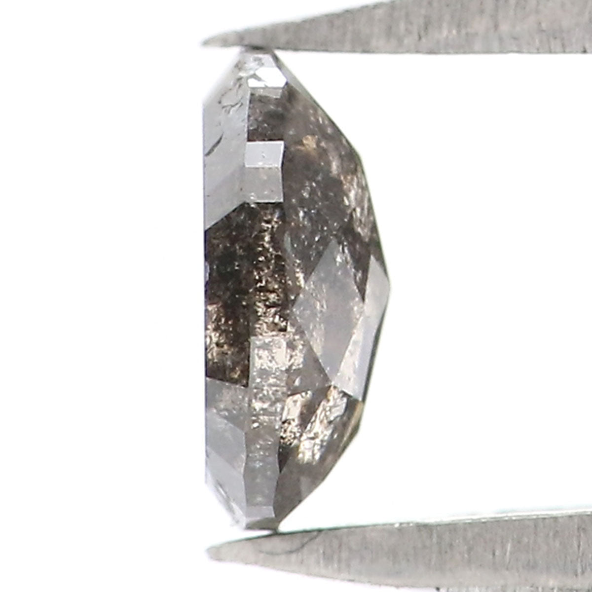 0.40 Ct Natural Loose Oval Shape Diamond Salt And Pepper Oval Diamond 5.25 MM Natural Diamond Black Grey Color Oval Rose Cut Diamond LQ2477