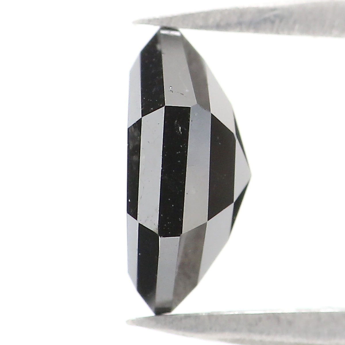 1.59 CT Natural Loose Hexagon Shape Diamond Black Color Hexagon Cut Diamond 8.35 MM Natural Black Color Hexagon Rose Cut Diamond KQ2232