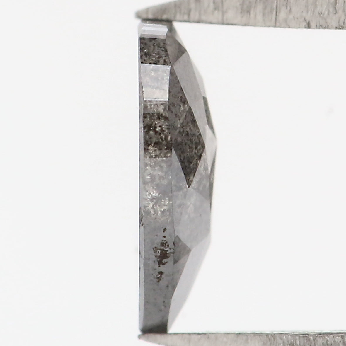 0.39 CT Natural Loose Heart Shape Diamond Salt And Pepper Heart Diamond 5.80 MM Natural Loose Black Grey Color Heart Shape Rose Cut QL1746