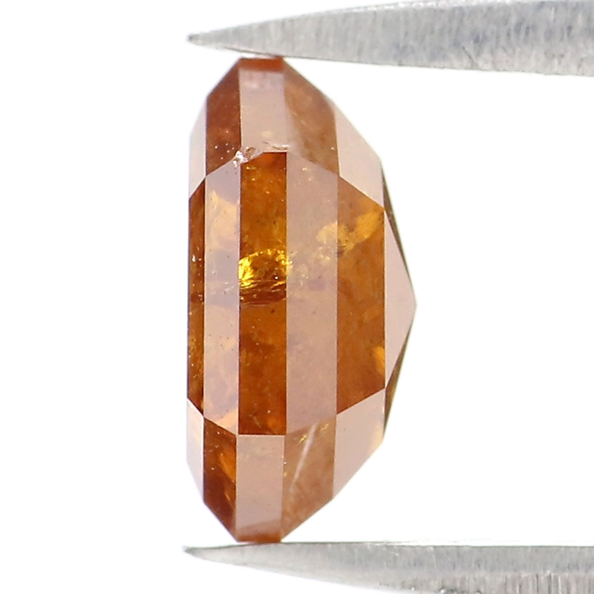 Natural Loose Hexagon Yellow Brown Color Diamond 1.36 CT 7.46 MM Hexagon Shape Rose Cut Diamond L2502