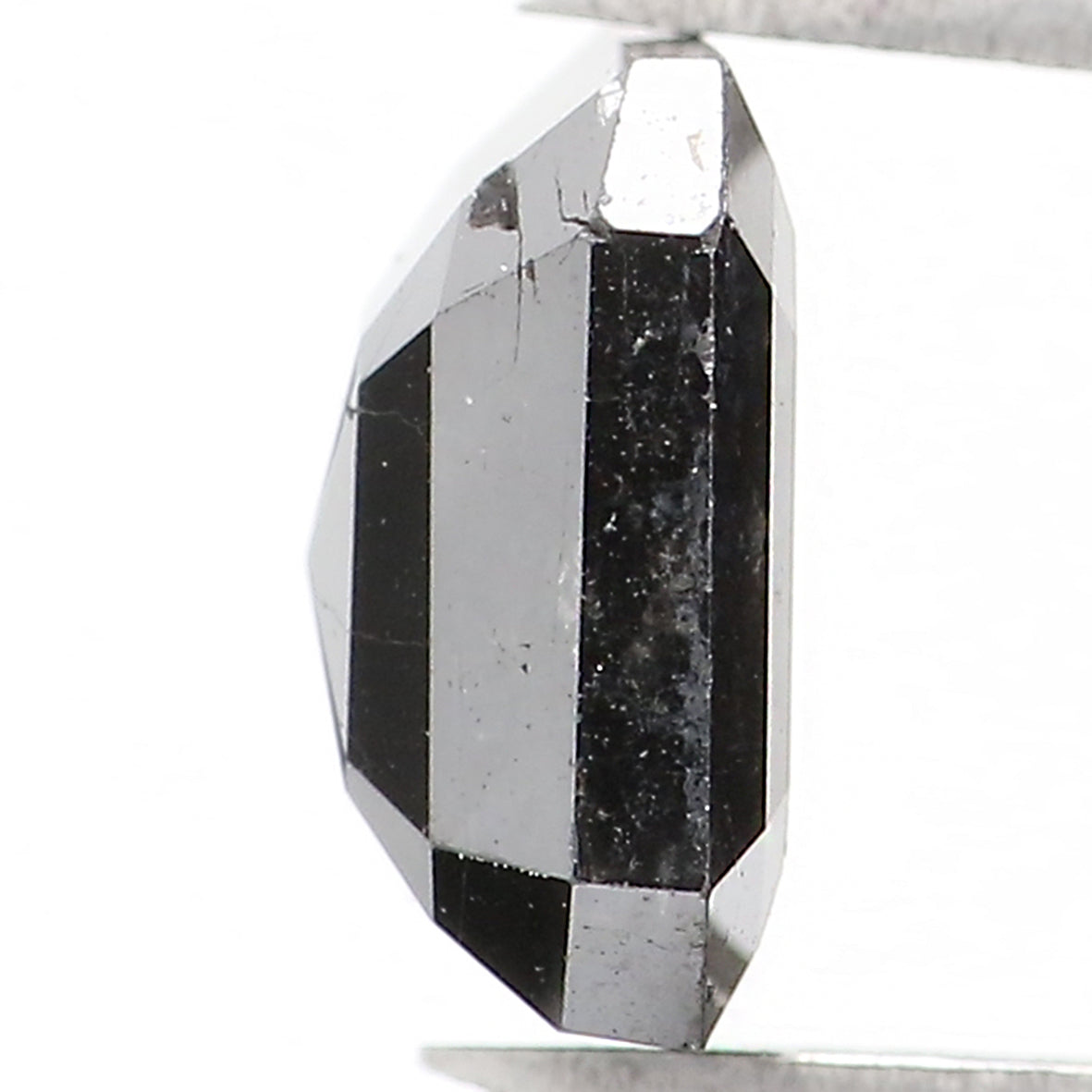 1.64 CT Natural Loose Emerald Shape Diamond Black Color Emerald Diamond 7.20 MM Natural Loose Black Color Emerald Rose Cut Diamond LQ1336