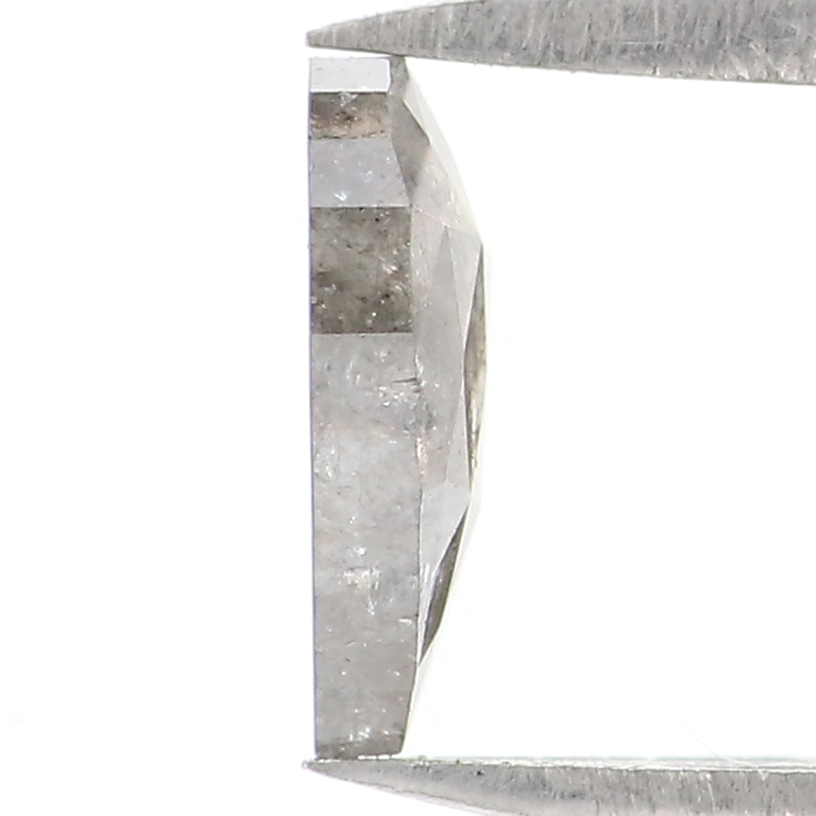 0.65 CT Natural Loose Heart Shape Diamond Salt And Pepper Heart Diamond 6.65 MM Natural Loose Black Grey Color Heart Rose Cut Diamond QL1627