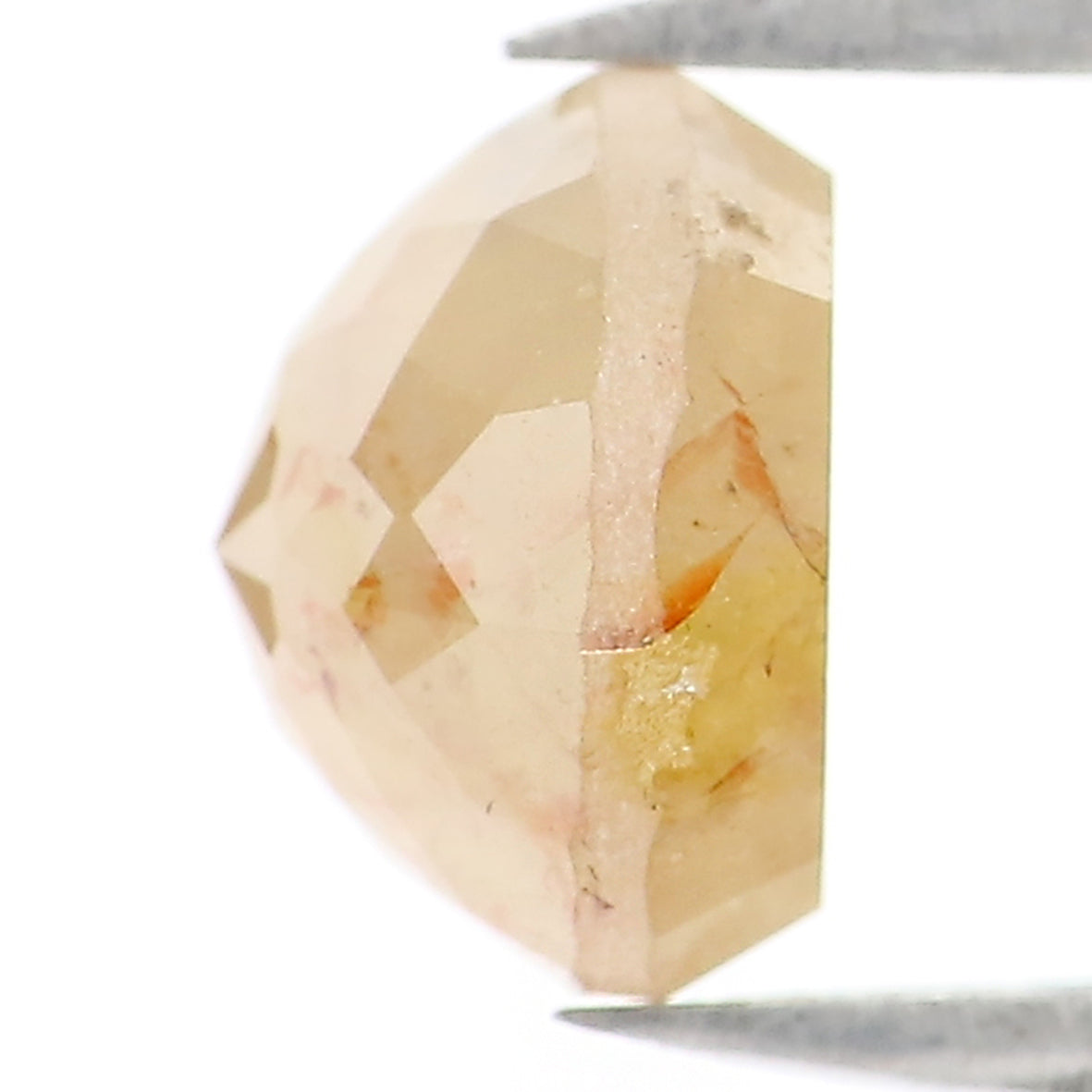 1.51 CT Natural Loose Round Rose Cut Diamond Yellow Color Round Shape Diamond 6.40 MM Natural Yellow Color Round Rose Cut Diamond KQ2436