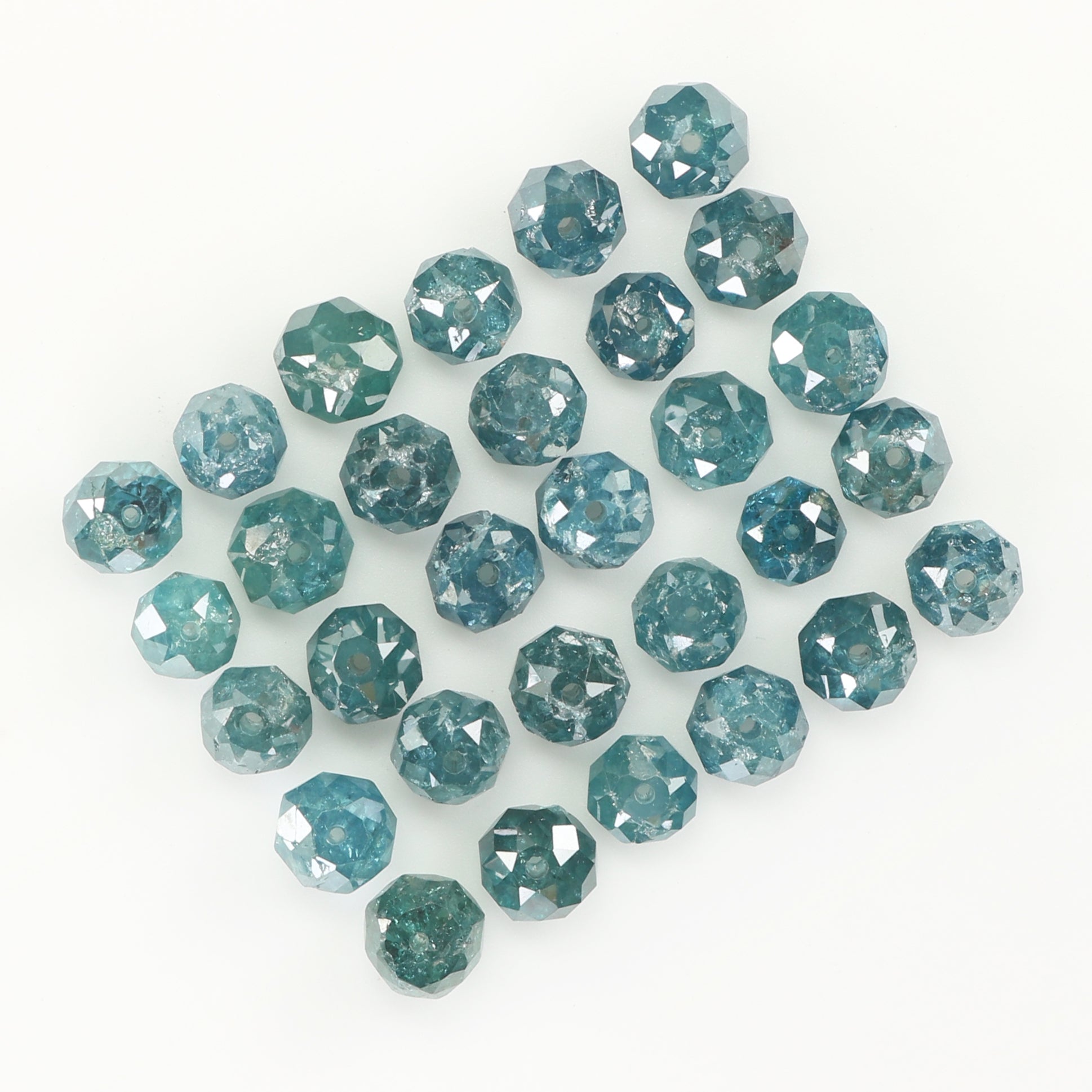 Natural Loose Diamond Bead Round Blue Color 1.50 to 3.50 MM 1.00 Ct Scoop Q49