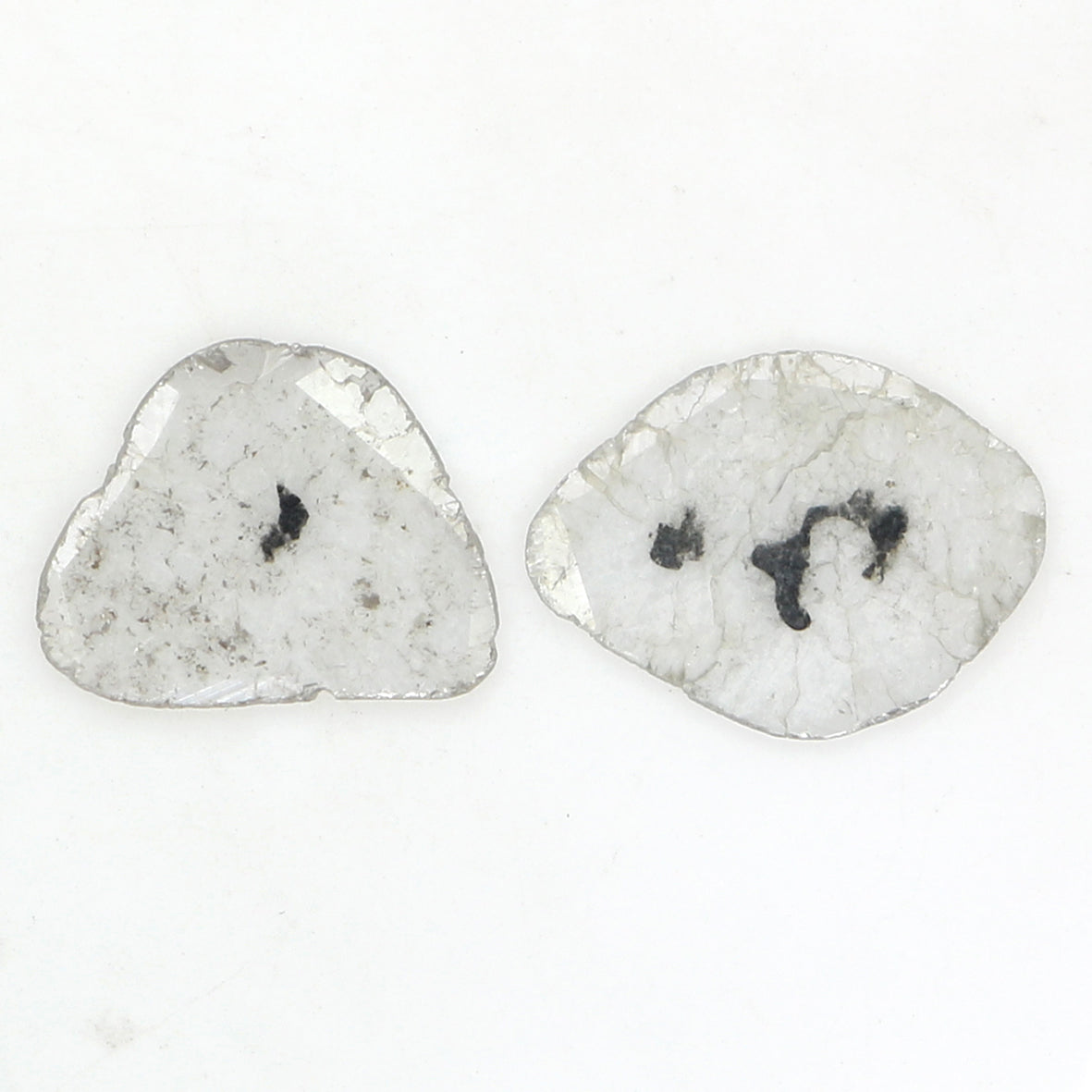 1.11 CT Natural Loose Slice Shape Diamond Grey Color Slice Cut Diamond 10.50 MM Natural Loose Grey Color Slice Irregular Cut Diamond LQ9837