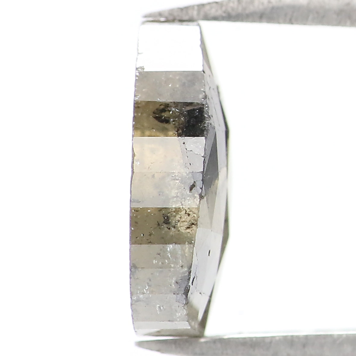 1.61 Ct Natural Loose Pear Shape Diamond Green Black Color Pear Shape Diamond 9.05 MM Natural Loose Diamond Pear Rose Cut Diamond LQ1576