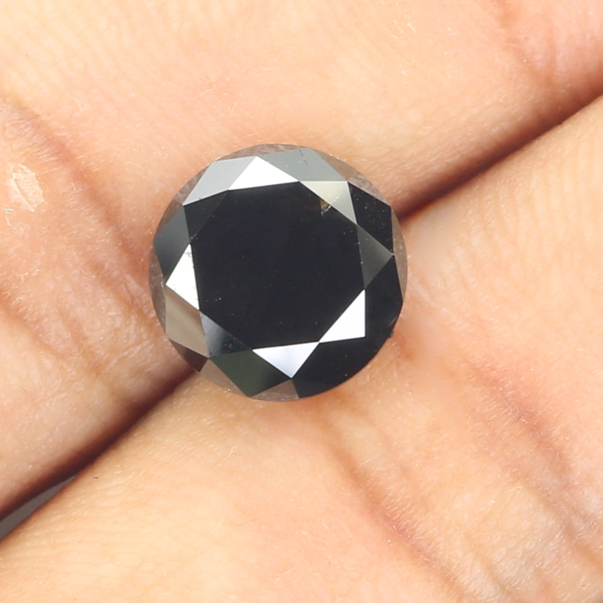 4.23 Ct Natural Loose Round Shape Diamond Black Color Round Cut Diamond 9.65 MM Natural Loose Diamond Round Brilliant Cut Diamond QL9505