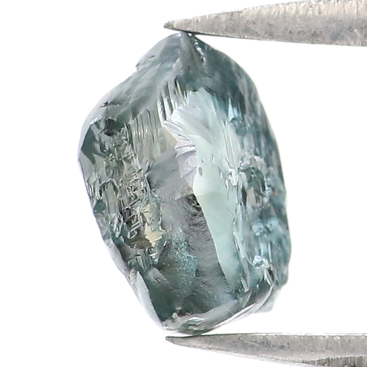 1.04 CT Natural Loose Rough Shape Diamond Blue Color Rough Cut Diamond 6.60 MM Natural Loose Blue Diamond Rough Irregular Cut Diamond L2256