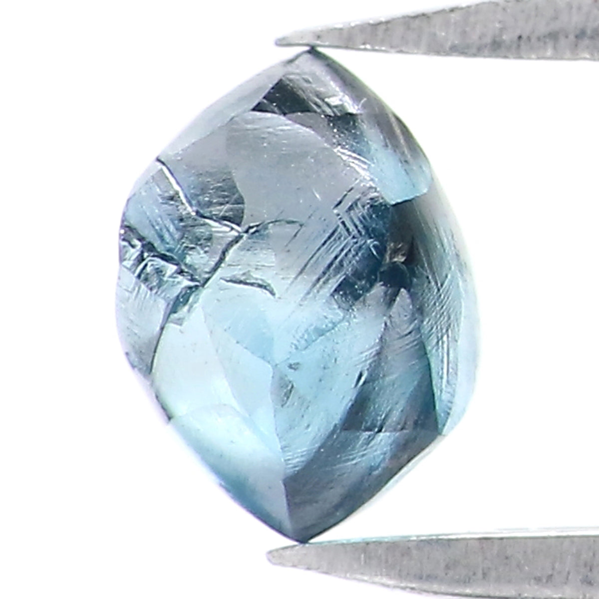 0.81 CT Natural Loose Rough Shape Diamond Blue Color Rough Cut Diamond 5.45 MM Natural Loose Blue Diamond Rough Crystal Cut Diamond QL2228