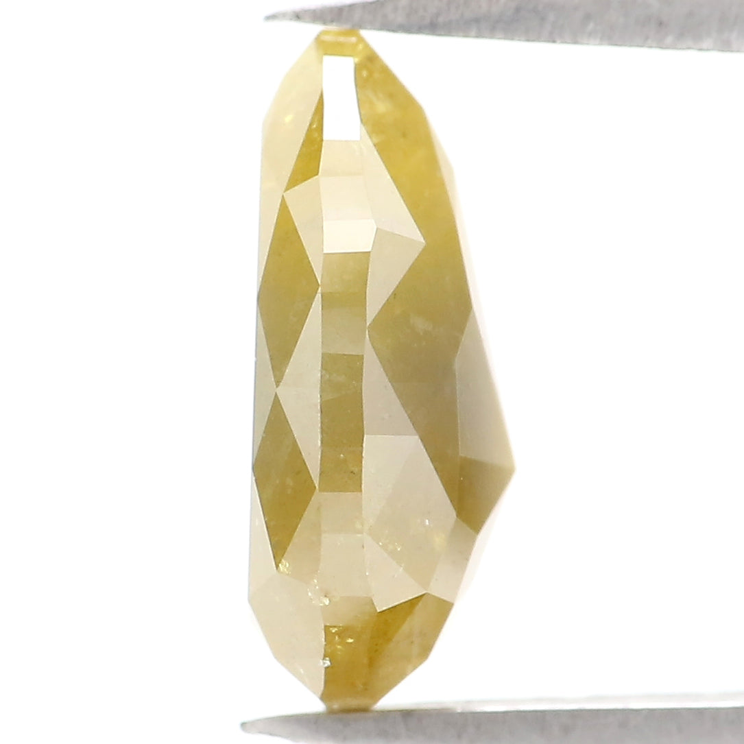 2.16 CT Natural Loose Pear Shape Diamond Yellow Color Pear Shape Diamond 10.00 MM Natural Loose Yellow Diamond Pear Rose Cut Diamond LQ2089
