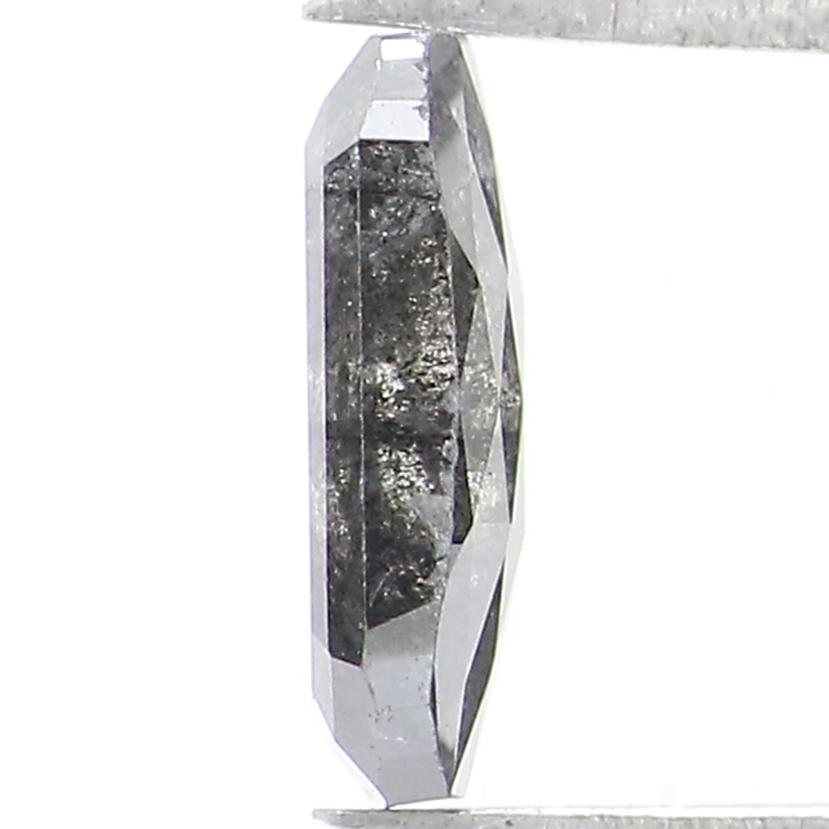0.66 CT Natural Loose Emerald Shape Diamond Salt And Pepper Emerald Cut Diamond 6.95 MM Natural Black Grey Emerald Rose Cut Diamond KQ2430