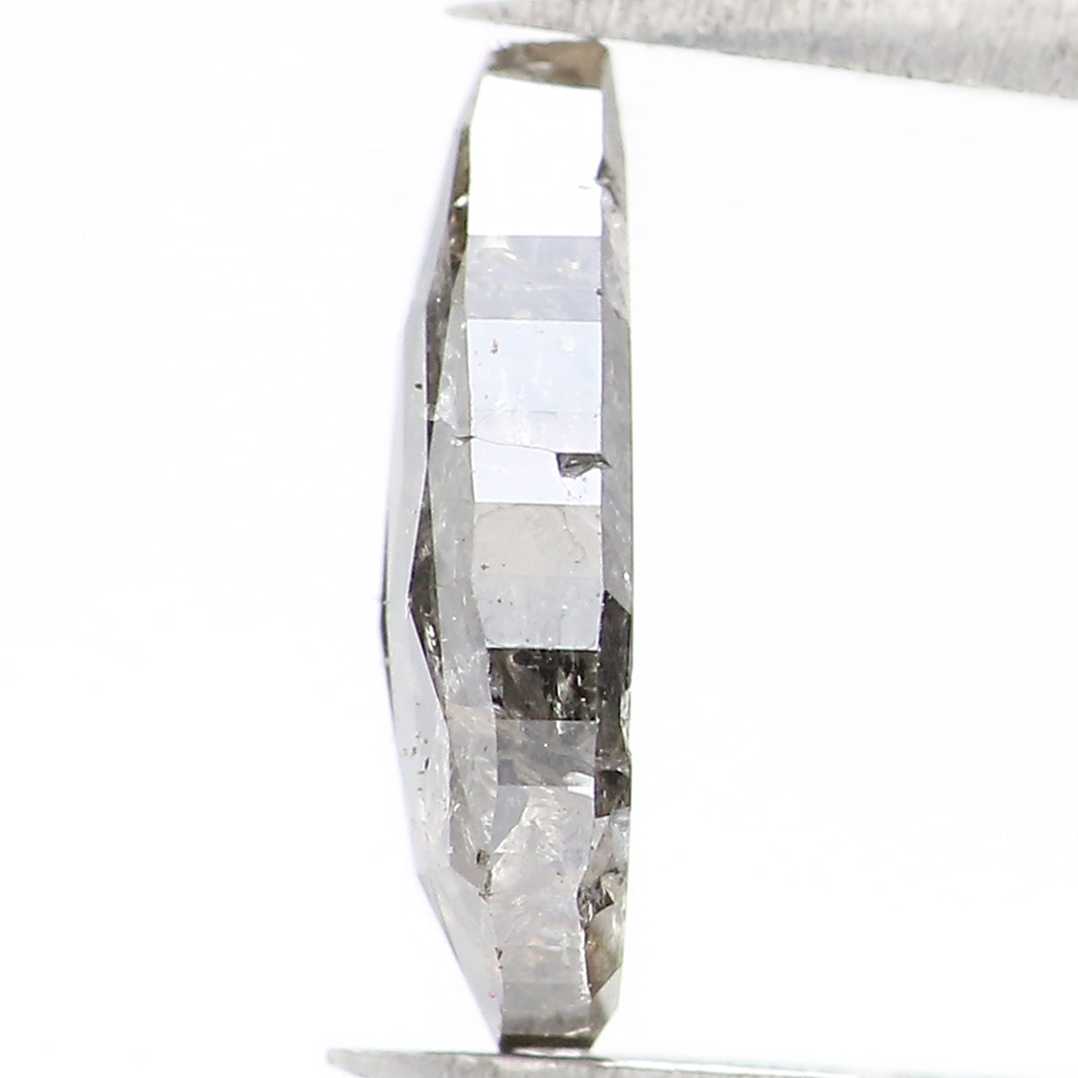 1.18 Ct Natural Loose Pear Shape Diamond Salt And Pepper Pear Cut Diamond 9.30 MM Natural Black Grey Diamond Pear Rose Cut Diamond LQ1762