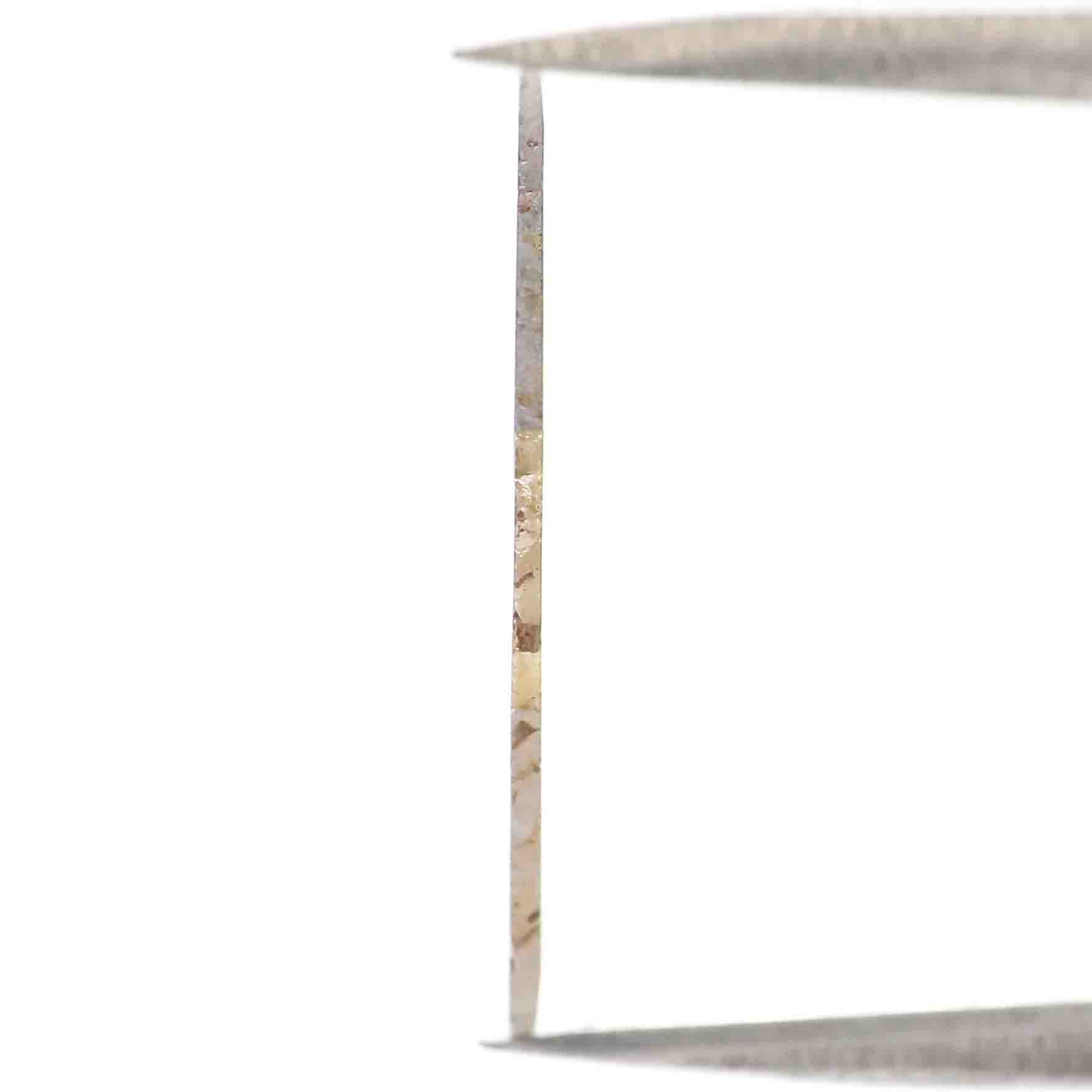 0.91 Ct Natural Loose Slice Shape Diamond Grey Color Slice Cut Diamond 15.75 MM Natural Loose Grey Color Slice Irregular Cut Diamond LQ9774