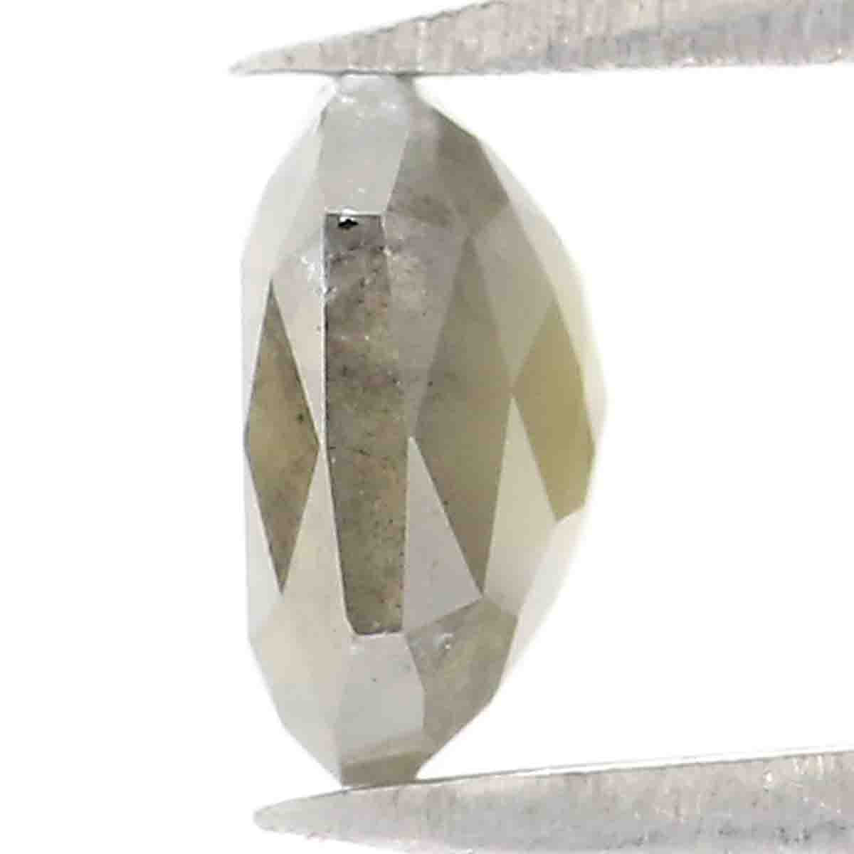 0.68 CT Natural Loose Radiant Shape Diamond Grey Color Radiant Cut Diamond 5.30 MM Natural Loose Grey Color Radiant Rose Cut Diamond LQ7485