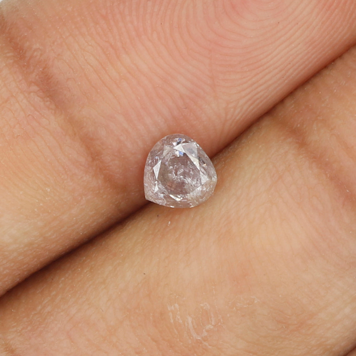 0.39 Ct Natural Loose Diamond, Heart Diamond, Pink Diamond, Rose Cut Diamond,Heart Shape Diamond, Antique Diamond KR922