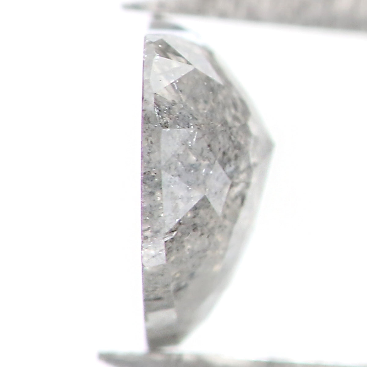 0.31 CT Natural Loose Heart Shape Diamond Salt And Pepper Heart Cut Diamond 4.65 MM Natural Black Grey Color Heart Rose Cut Diamond LQ1786