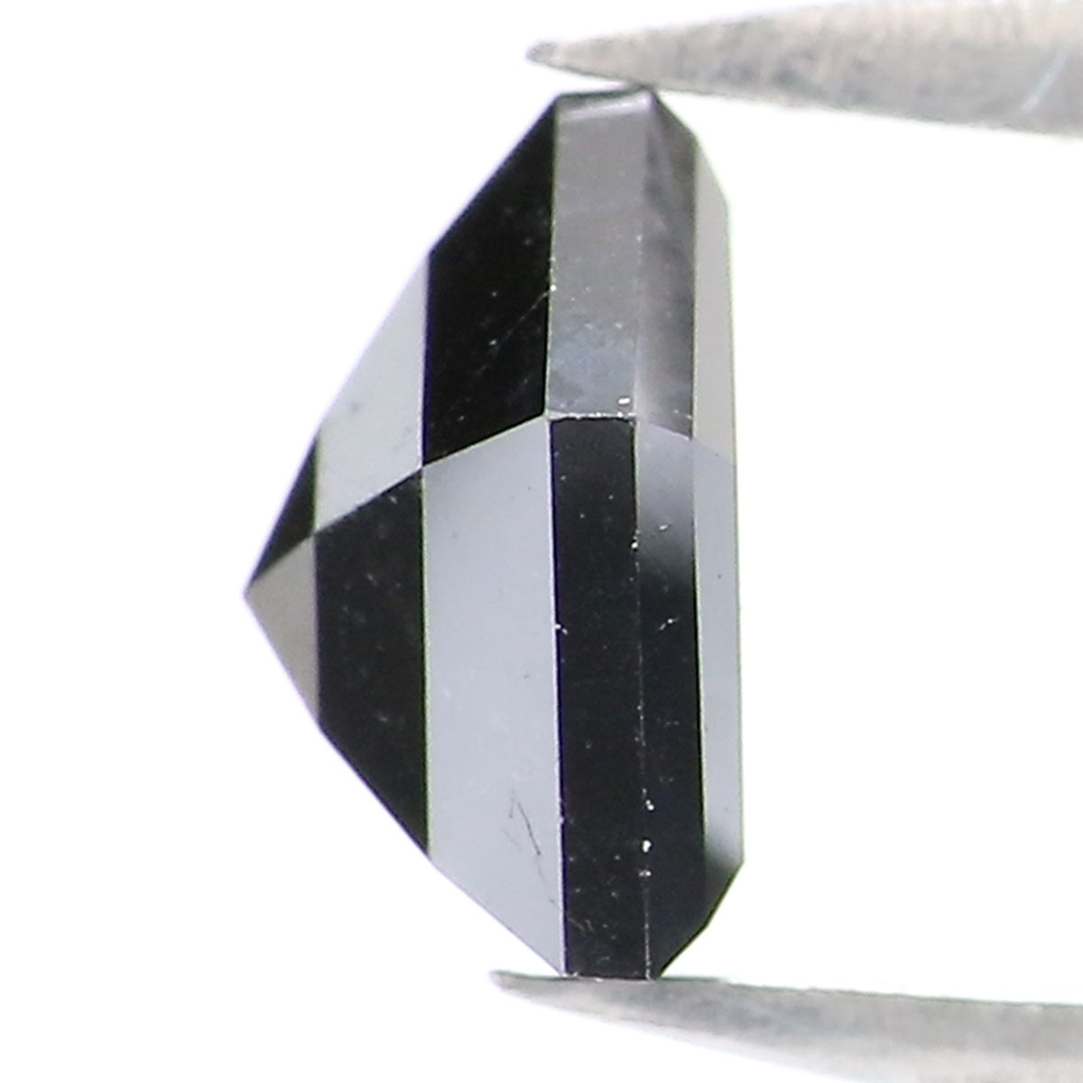 0.97 Ct Natural Loose Pentagon Shape Diamond Black Color Pentagon Diamond 6.30 MM Natural Loose Black Color Pentagon Rose Cut Diamond LQ9613