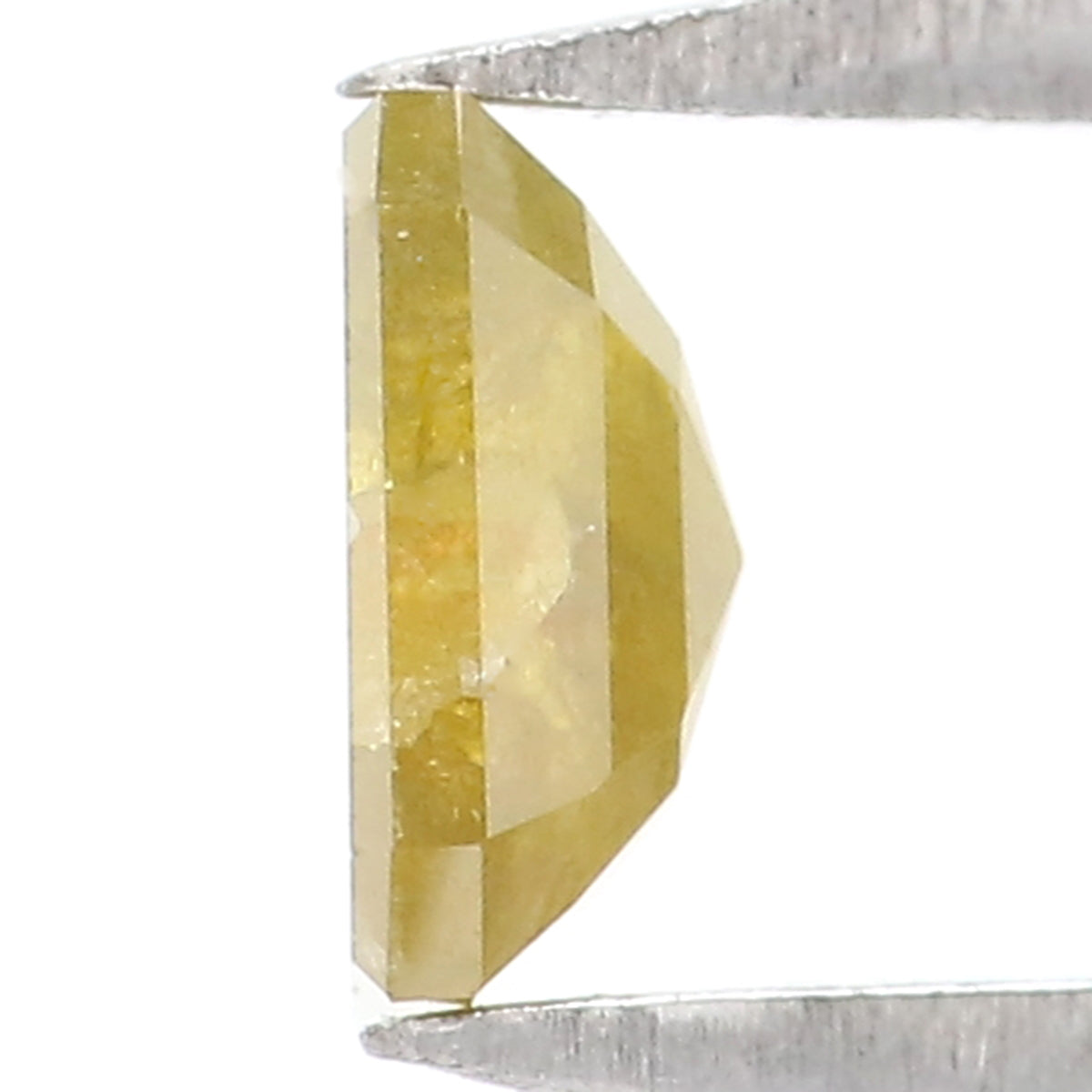 Natural Loose Radiant Diamond Yellow Green Color 0.42 CT 5.00 MM Radiant Shape Rose Cut Diamond KR1196