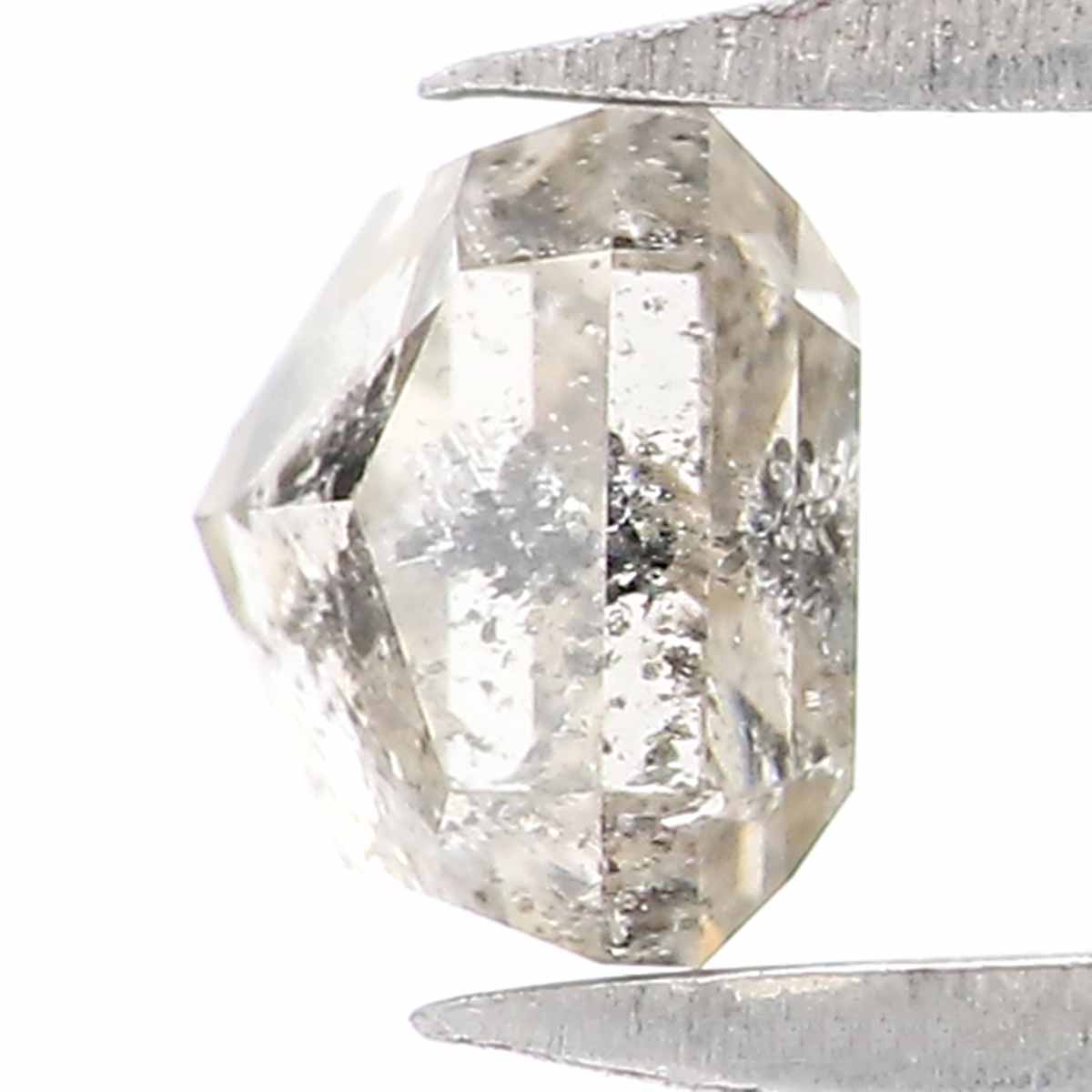 Natural Loose Radiant Yellow Grey Color Diamond 0.50 CT 4.40 MM Radiant Shape Rose Cut Diamond KR851