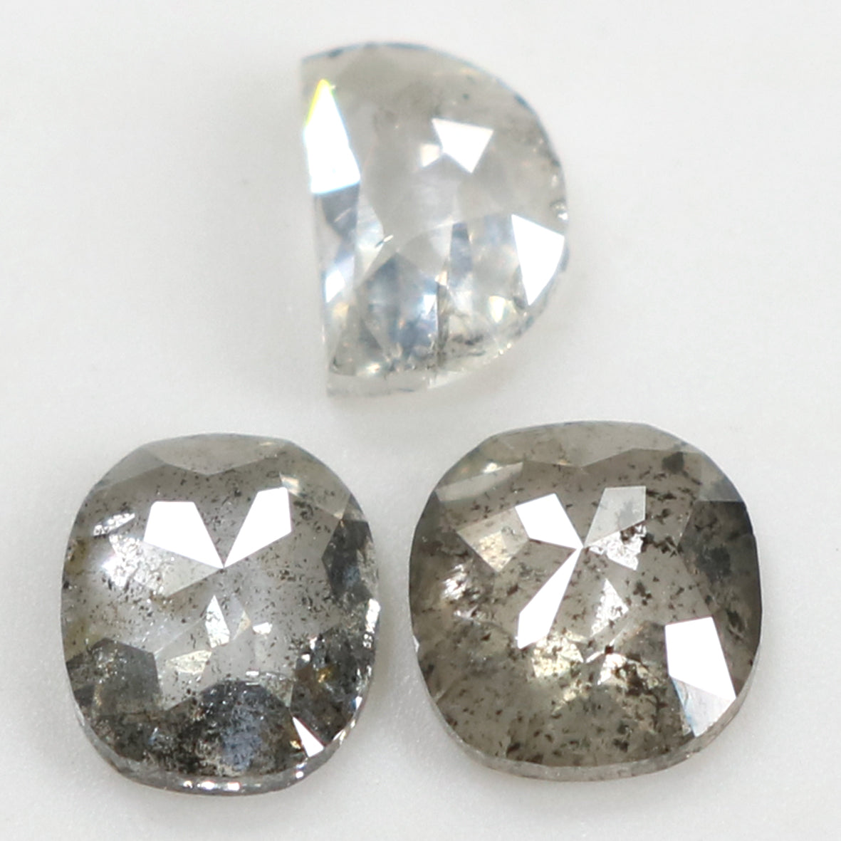 Natural Loose Mix Shape Salt And Pepper Diamond Black Grey Color 0.80 CT 4.80 MM Mix Shape Shape Rose Cut Diamond KDL184
