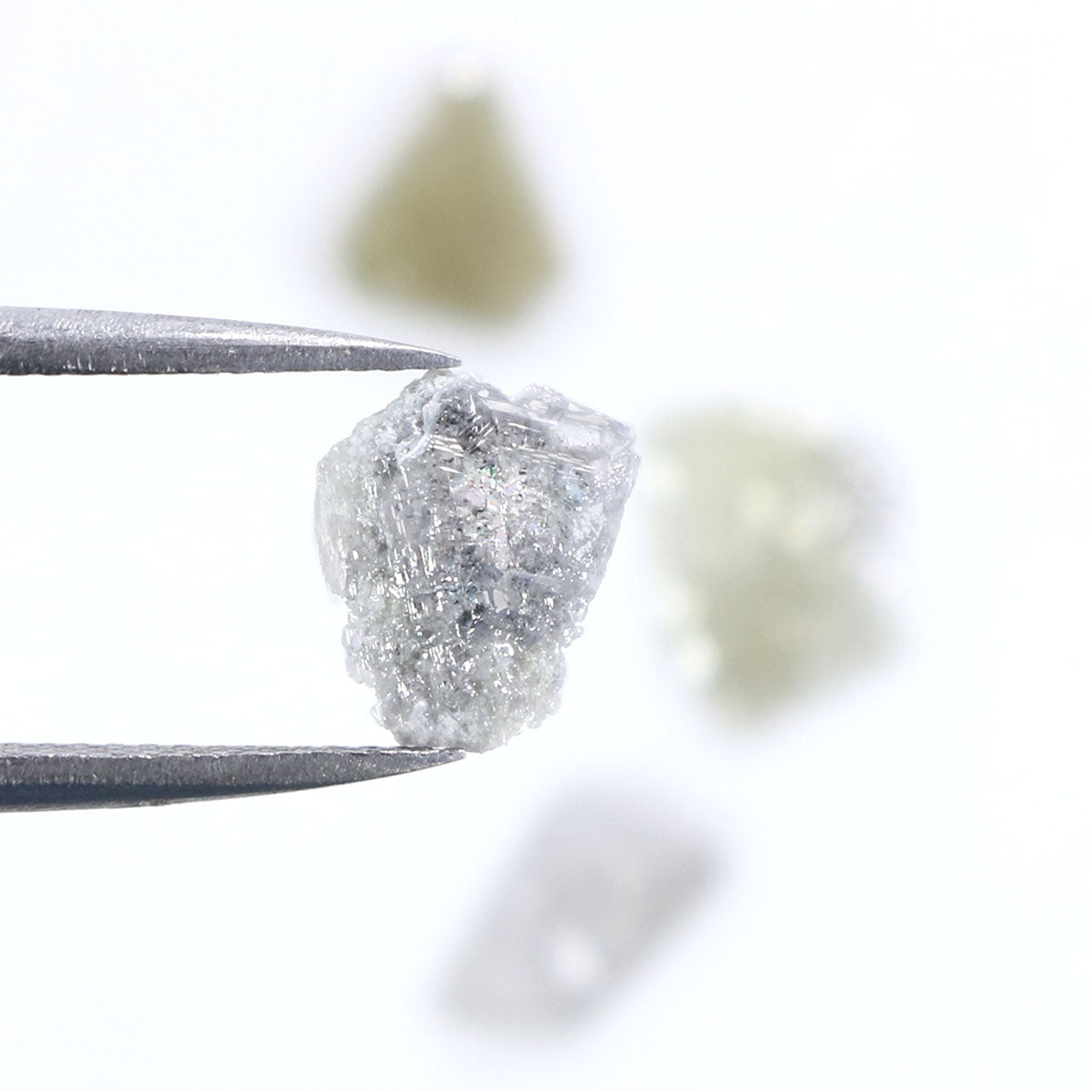 2.04 CT Natural Loose Slice Shape Diamond Grey Color Slice Cut Diamond 7.00 MM Natural Loose Grey Color Slice Irregular Cut Diamond LQ8931