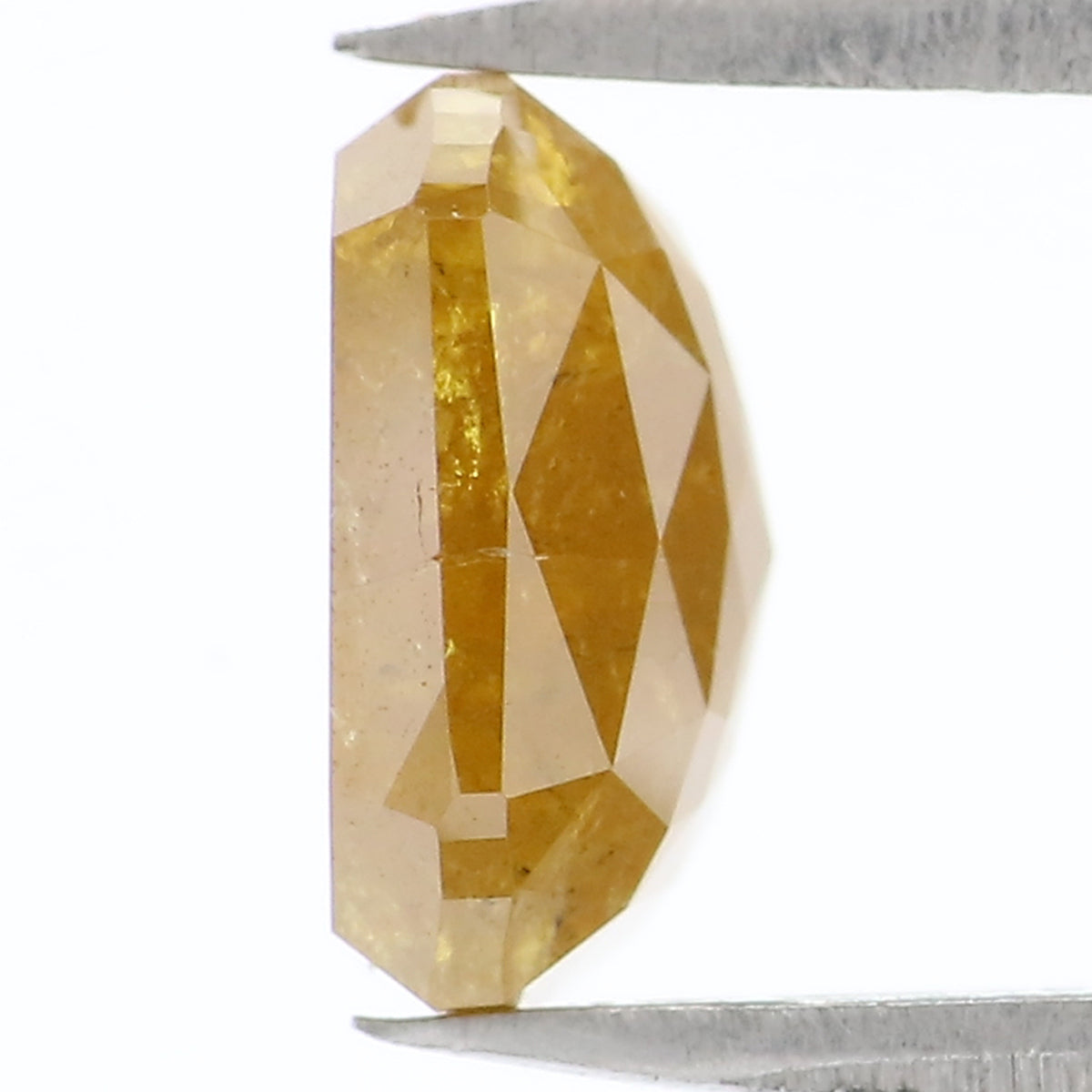 2.01 CT Natural Loose Emerald Shape Diamond Yellow Color Emerald Cut Diamond 7.75 MM Natural Yellow Color Emerald Rose Cut Diamond LQ9423