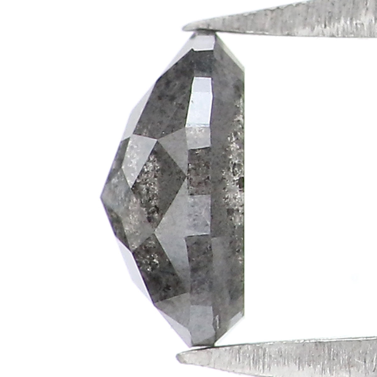 0.39 CT Natural Loose Oval Shape Diamond Salt And Pepper Oval Shape Diamond 5.25 MM Natural Black Grey Color Oval Rose Cut Diamond QL2466