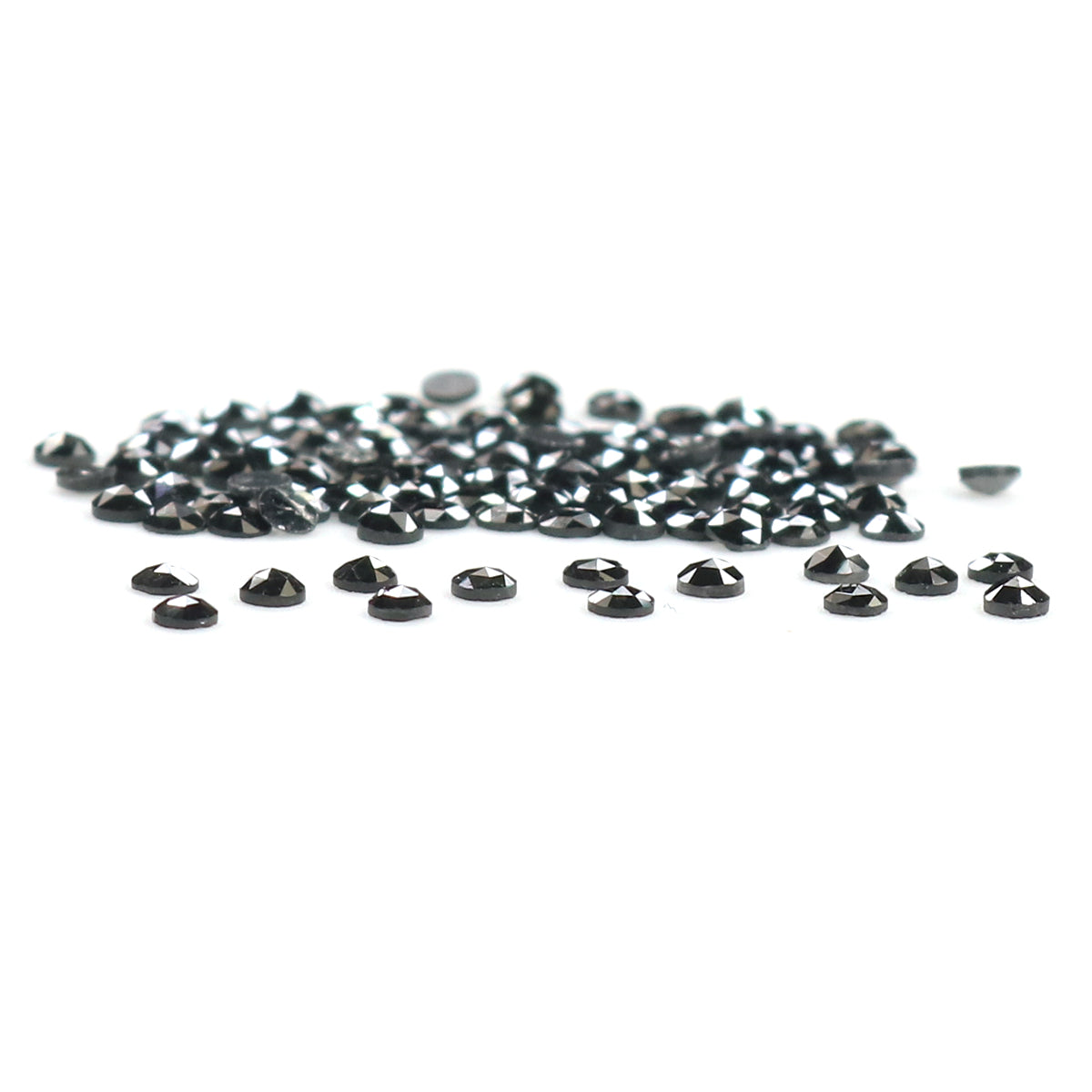 2.61 CT Natural Loose Round Rose Cut Diamond Black Color Round Shape Diamond 1.80 MM Natural Loose Black Color Round Rose Cut Diamond LQ1868