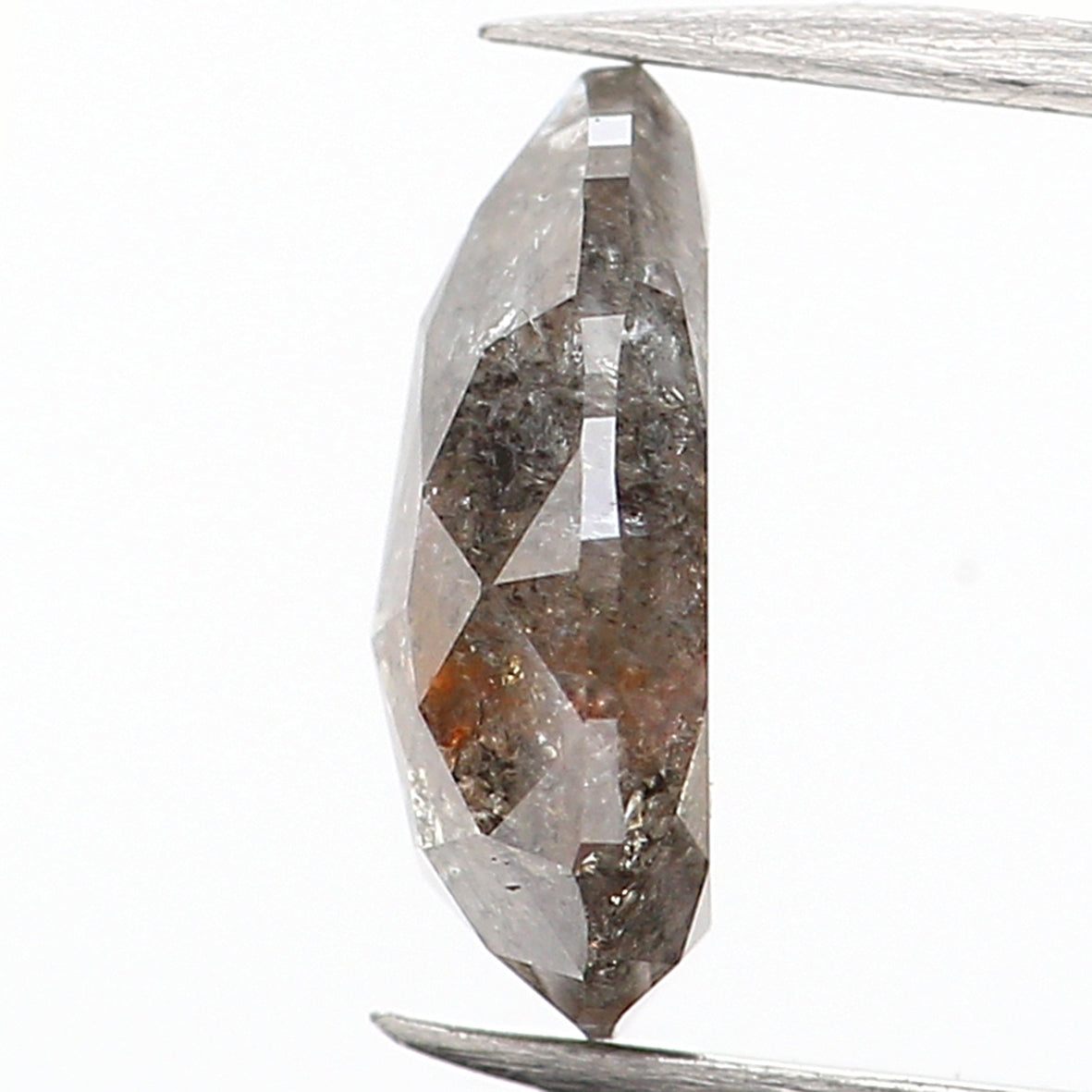 0.61 CT Natural Loose Pear Shape Diamond Grey Color Pear Cut Diamond 6.75 MM Natural Loose Brown Color Diamond Pear Rose Cut Diamond KQ2332
