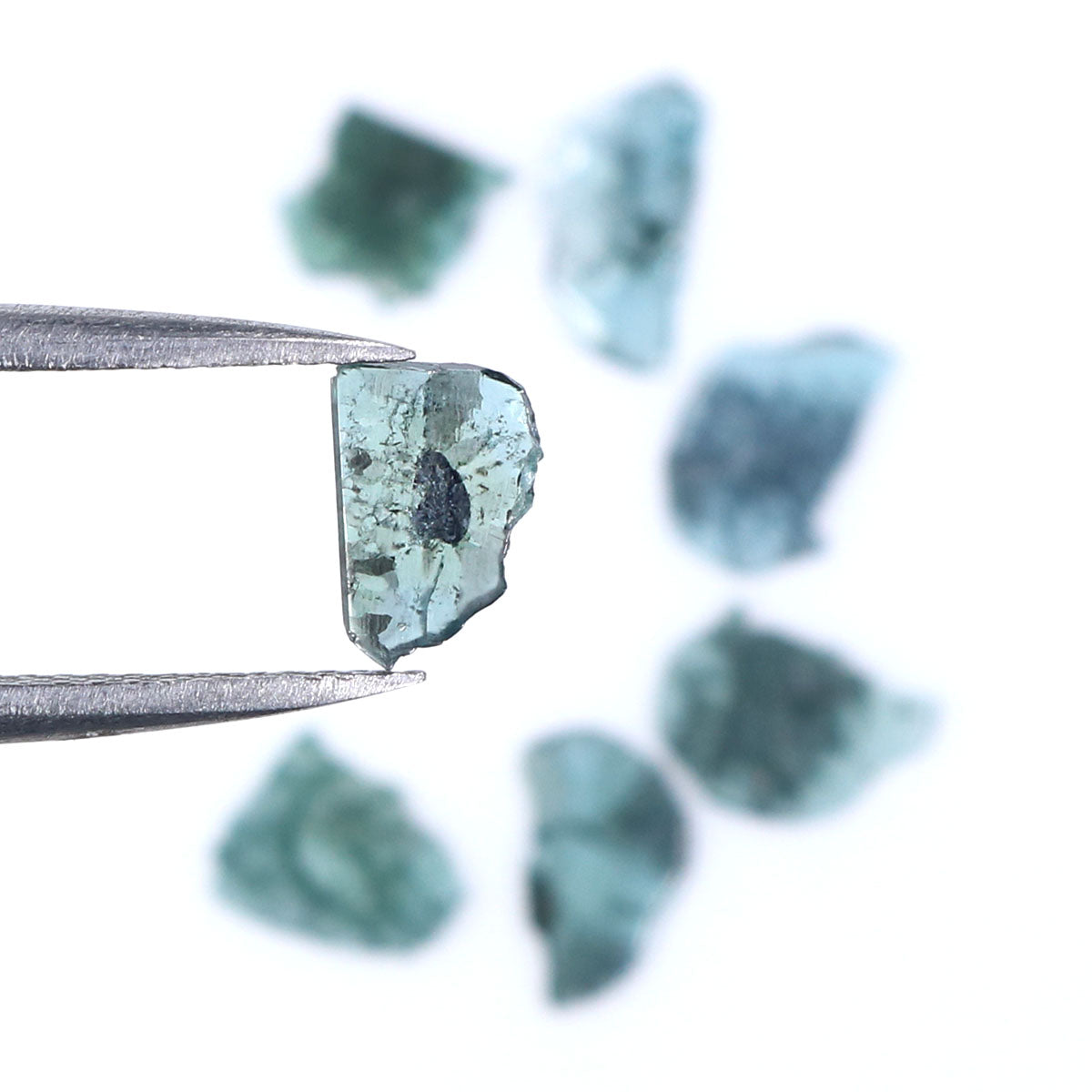 1.14 CT Natural Loose Slice Shape Diamond Blue Color Slice Cut Diamond 6.00 MM Natural Loose Blue Color Slice Irregular Cut Diamond LQ9175