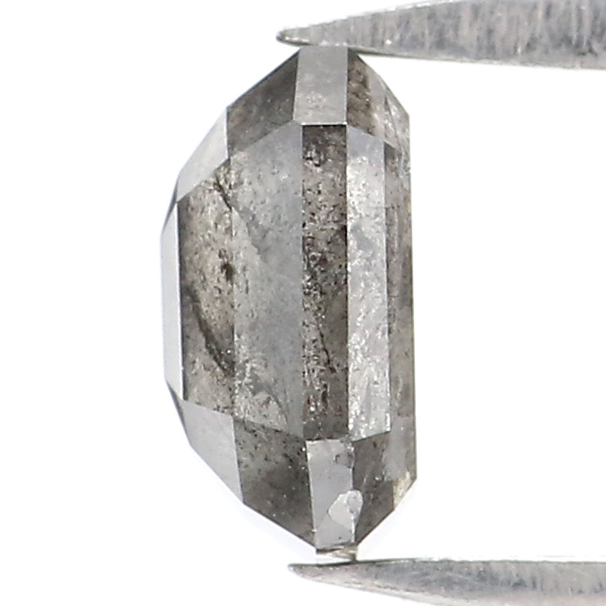 0.65 CT Natural Loose Emerald Shape Diamond Salt And Pepper Emerald Cut Diamond 5.65 MM Natural Black Grey Emerald Rose Cut Diamond LQ2530