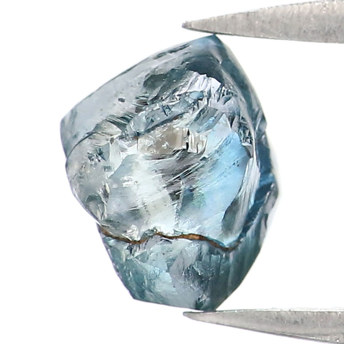 1.30 CT Natural Loose Rough Shape Diamond Blue Color Rough Cut Diamond 6.10 MM Natural Loose Blue Color Rough Irregular Cut Diamond QL2277