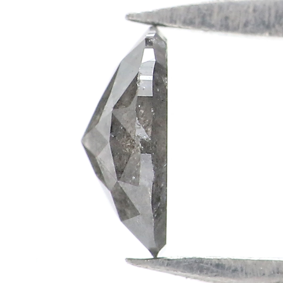 0.33 CT Natural Loose Oval Shape Diamond Salt And Pepper Oval Diamond 5.45 MM Natural Loose Black Grey Color Oval Rose Cut Diamond KQ2574