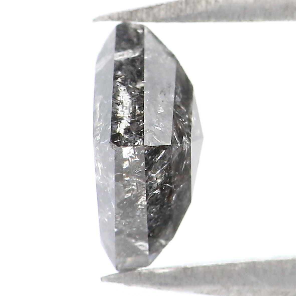 0.88 CT Natural Loose Kite Shape Diamond Salt And Pepper Kite Cut Diamond 7.20 MM Black Grey Color Kite Shape Rose Cut Diamond QL2026
