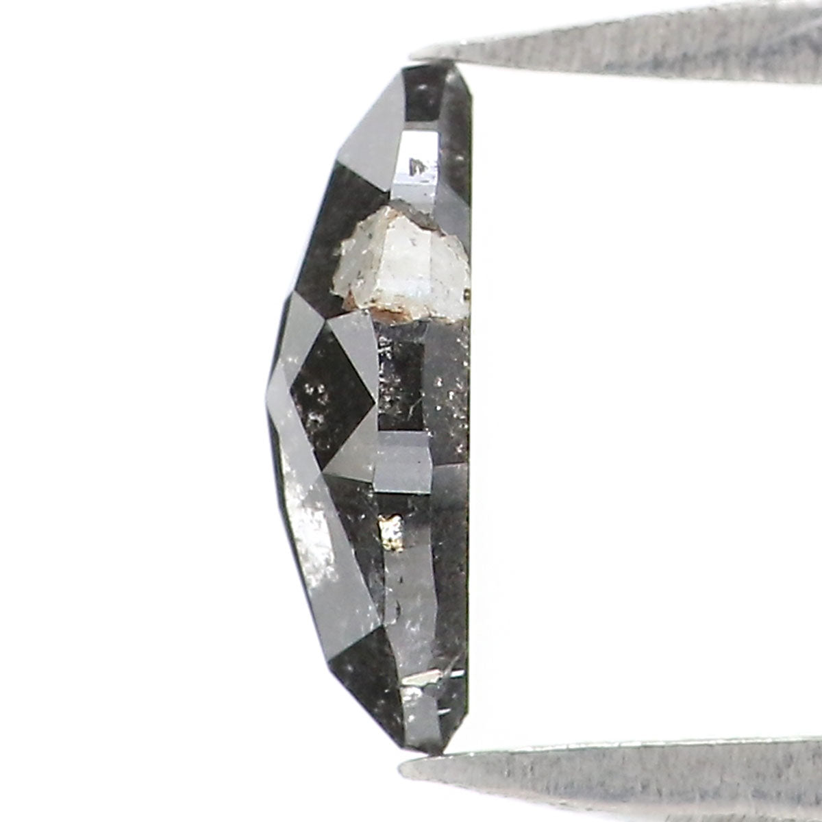 Natural Loose Marquise Salt And Pepper Diamond Black Grey Color 0.39 CT 6.93 MM Marquise Shape Rose Cut Diamond KR2565