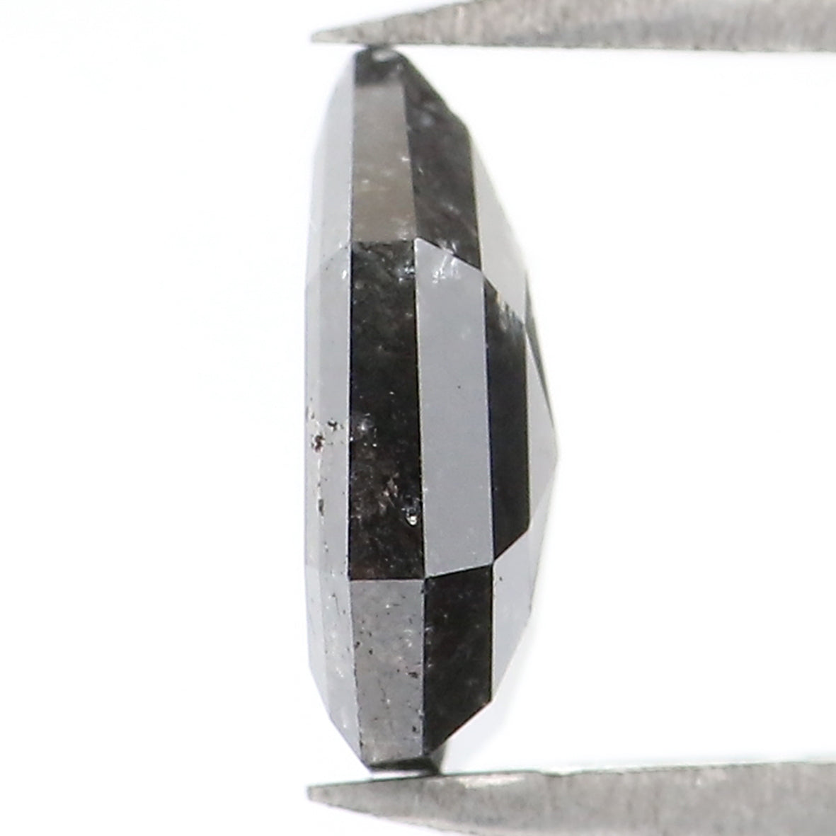 0.86 CT Natural Loose Antique Shape Diamond Salt And Pepper Antique Diamond 7.40 MM Natural Black Grey Color Antique Rose Cut Diamond KQ649