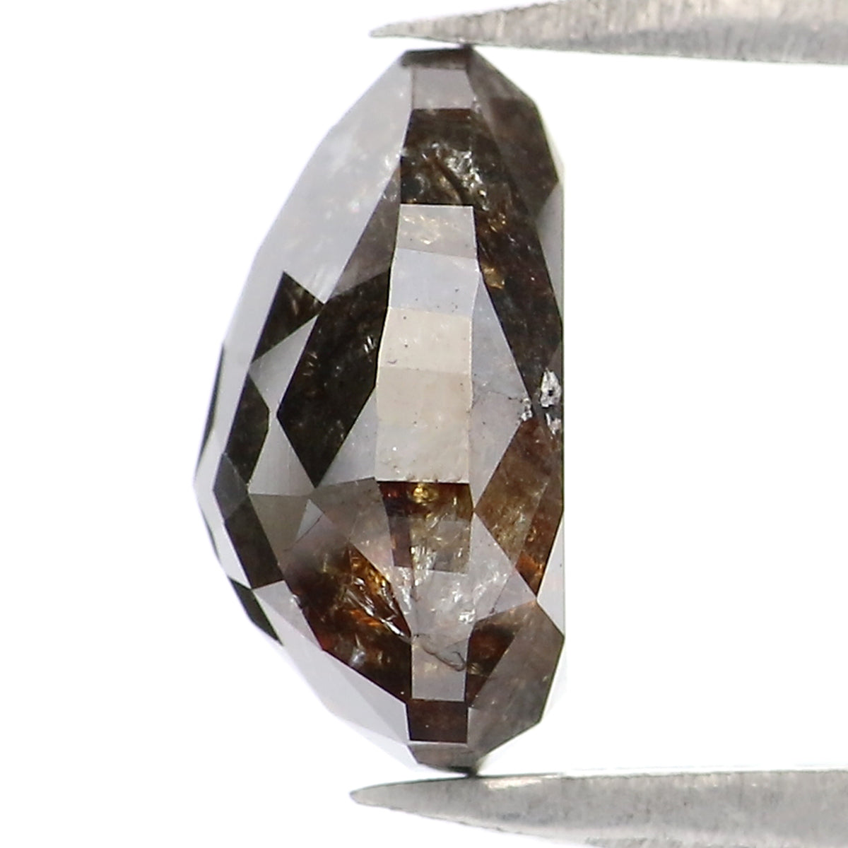 1.92 CT Natural Loose Pear Shape Diamond Brown Color Pear Cut Diamond 8.30 MM Natural Loose Black Color Diamond Pear Rose Cut Diamond LQ8180