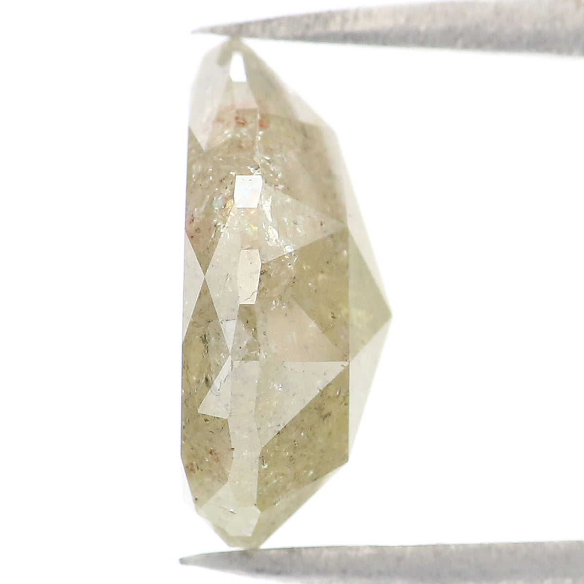 3.26 CT Natural Loose Pear Shape Diamond Grey Color Pear Cut Diamond 11.15 MM Natural Loose Grey Color Diamond Pear Rose Cut Diamond LQB2118