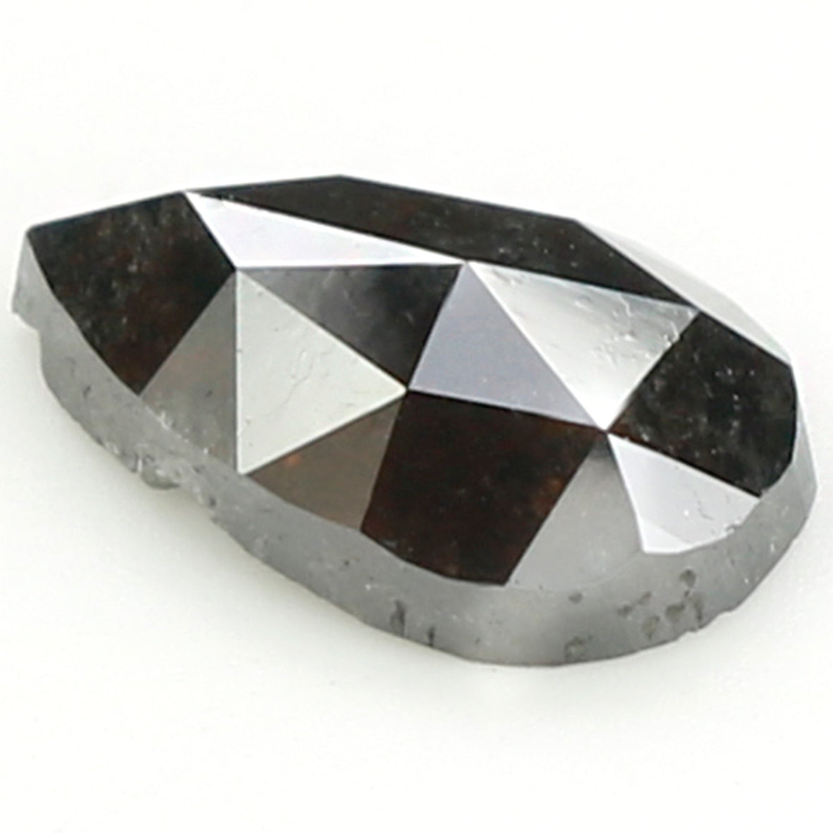 0.63 CT Natural Loose Pear Shape Diamond Black Color Pear Cut Diamond 7.20 MM Natural Loose Black Color Diamond Pear Rose Cut Diamond KQ2337