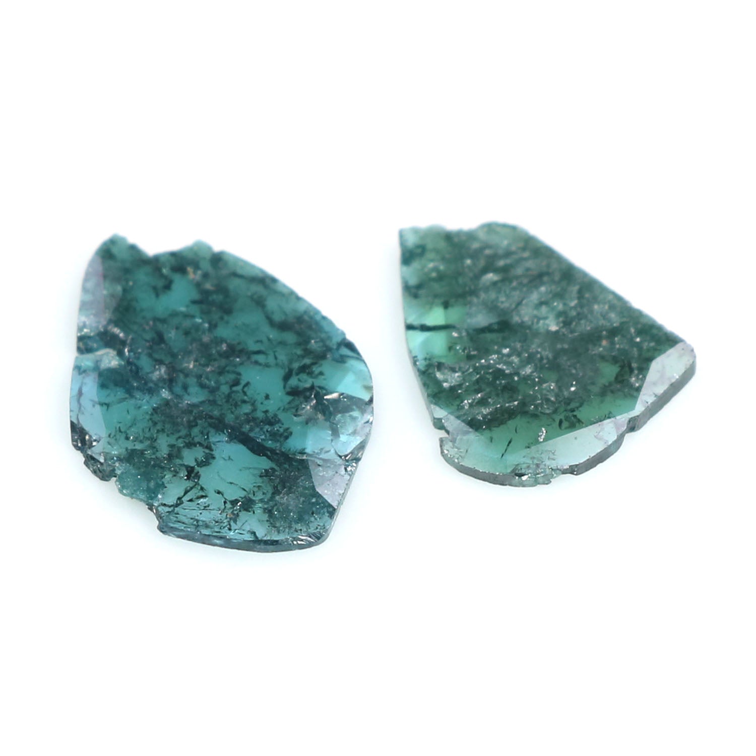 0.94 CT Natural Loose Slice Shape Diamond Blue Color Slice Cut Diamond 9.65 MM Natural Loose Blue Color Slice Irregular Cut Diamond LQ1814