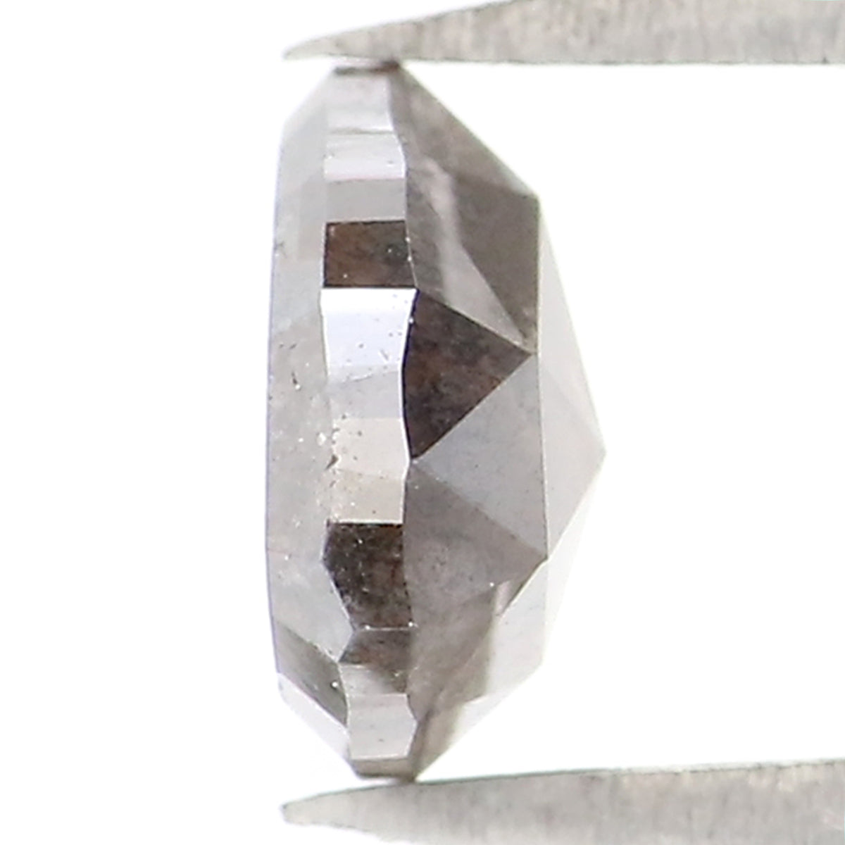 Natural Loose Triangle Salt And Pepper Diamond Black Grey Color 0.71 CT 6.05 MM Triangle Shape Rose Cut Diamond L8205