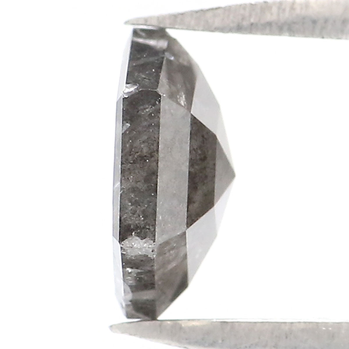 0.71 CT Natural Loose Hexagon Shape Diamond Salt And Pepper Hexagon Shape Diamond 6.25 MM Black Grey Color Hexagon Rose Cut Diamond QL2338