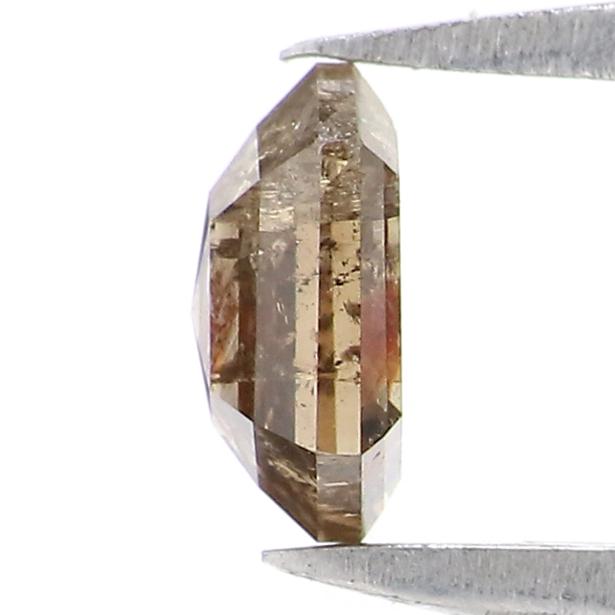 0.50 CT Natural Loose Hexagon Shape Diamond Brown Color Hexagon Shape Diamond 5.40 MM Natural Green Color Hexagon Rose Cut Diamond QK2596