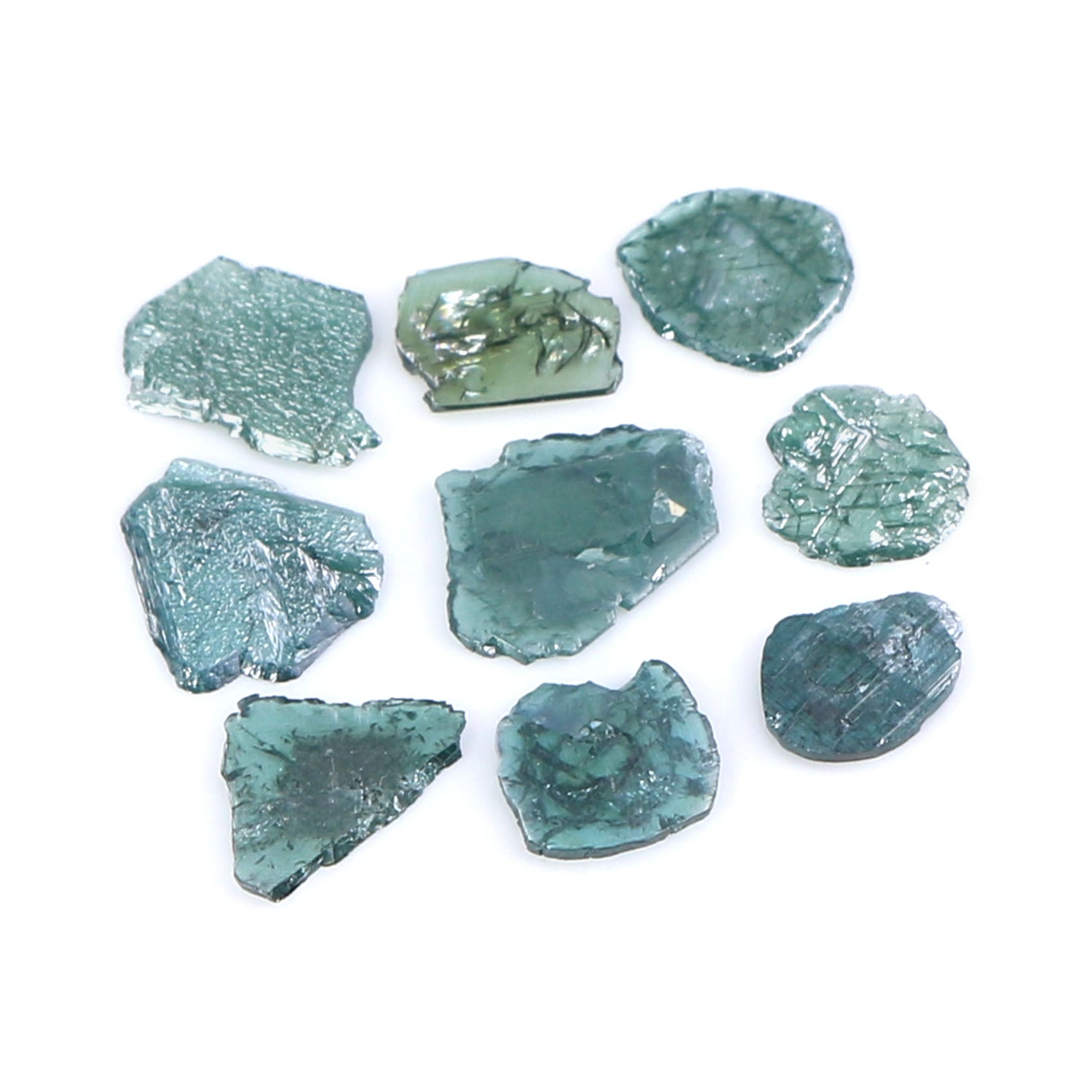 1.90 CT Natural Loose Slice Shape Diamond Blue Color Slice Cut Diamond 5.00 MM Natural Loose Blue Color Slice Irregular Cut Diamond LQ9173