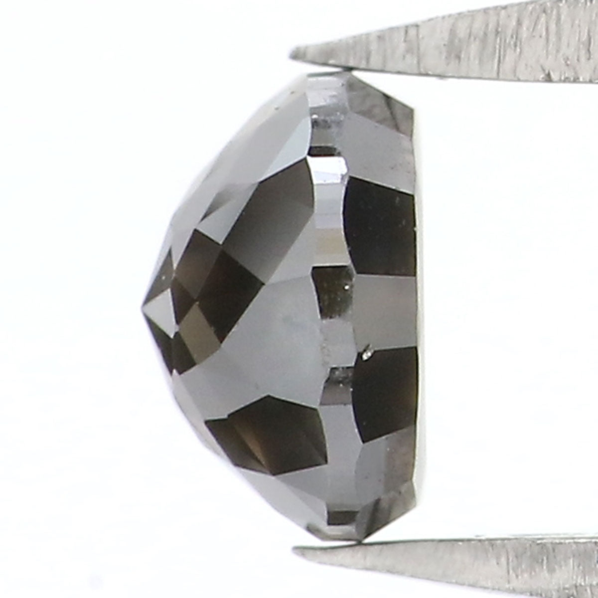 0.86 CT Natural Loose Rose Cut Diamond Black Color Round Rose Shape Diamond 5.50 MM Natural Loose Grey Color Round Rose Cut Diamond KQ2088