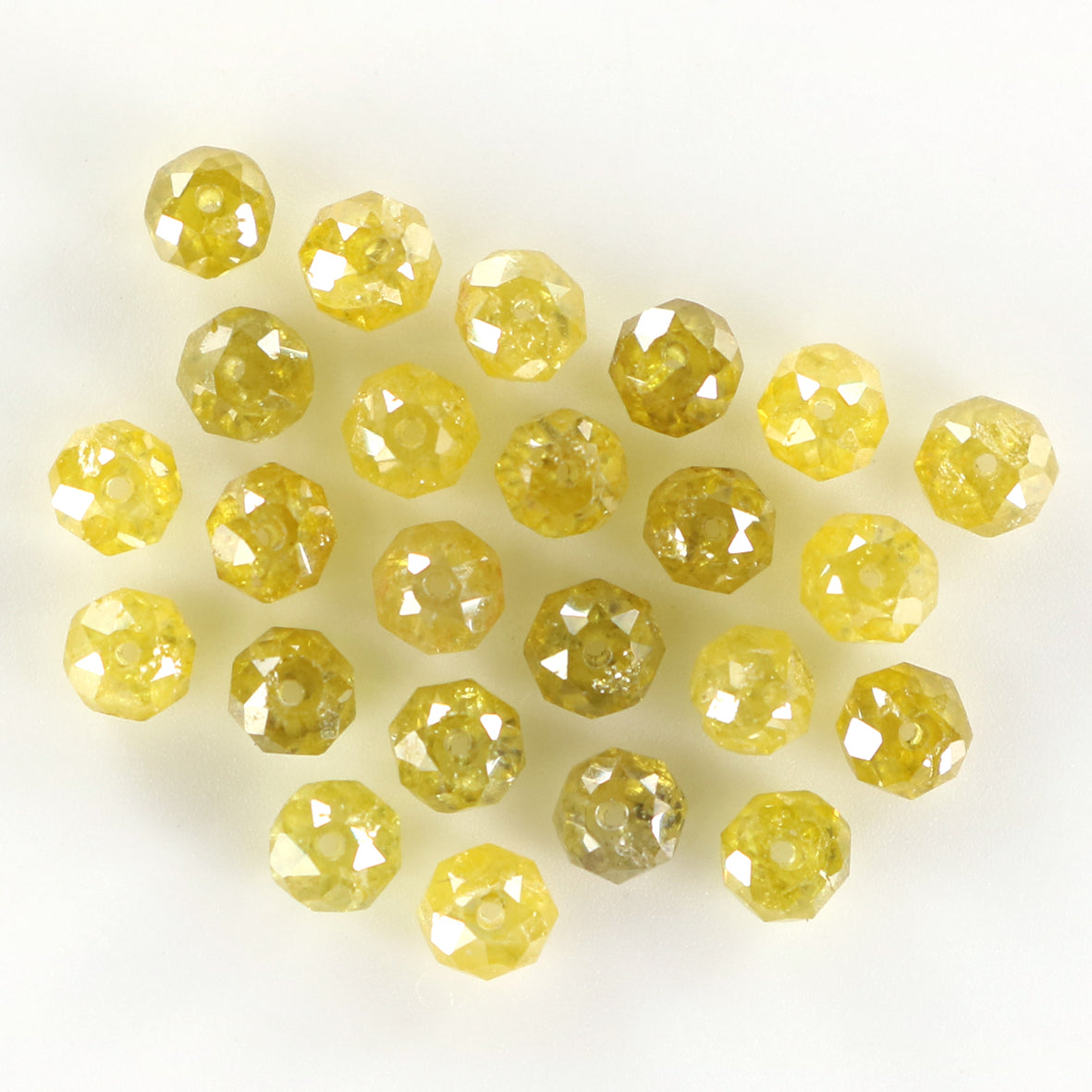 2.28 CT Natural Loose Bead Shape Diamond Yellow Color Bead Cut Diamond 2.30 MM Natural Loose Yellow Color Bead Rose Cut Diamond LQB1710