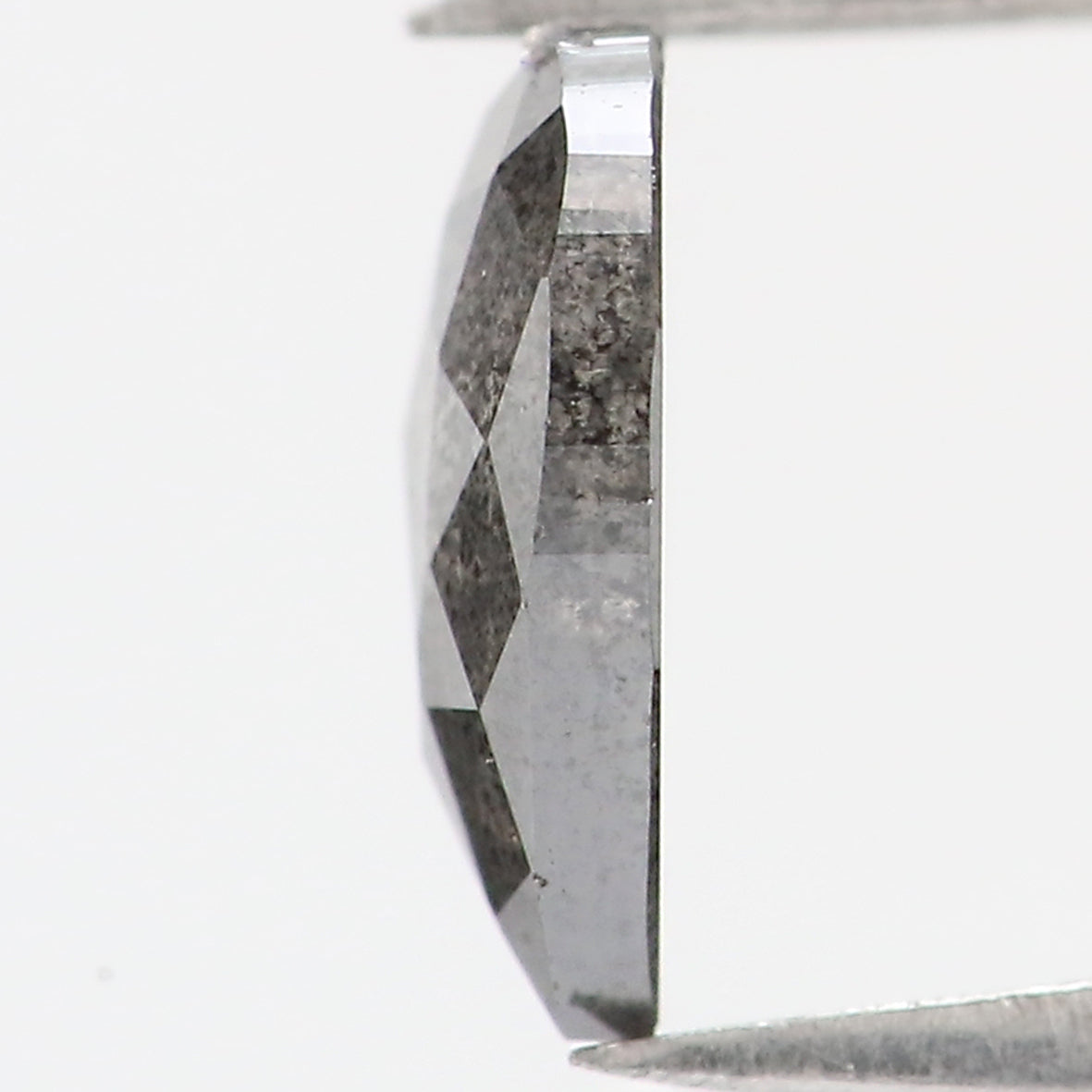 0.39 CT Natural Loose Heart Shape Diamond Salt And Pepper Heart Diamond 5.80 MM Natural Loose Black Grey Color Heart Shape Rose Cut QL1746