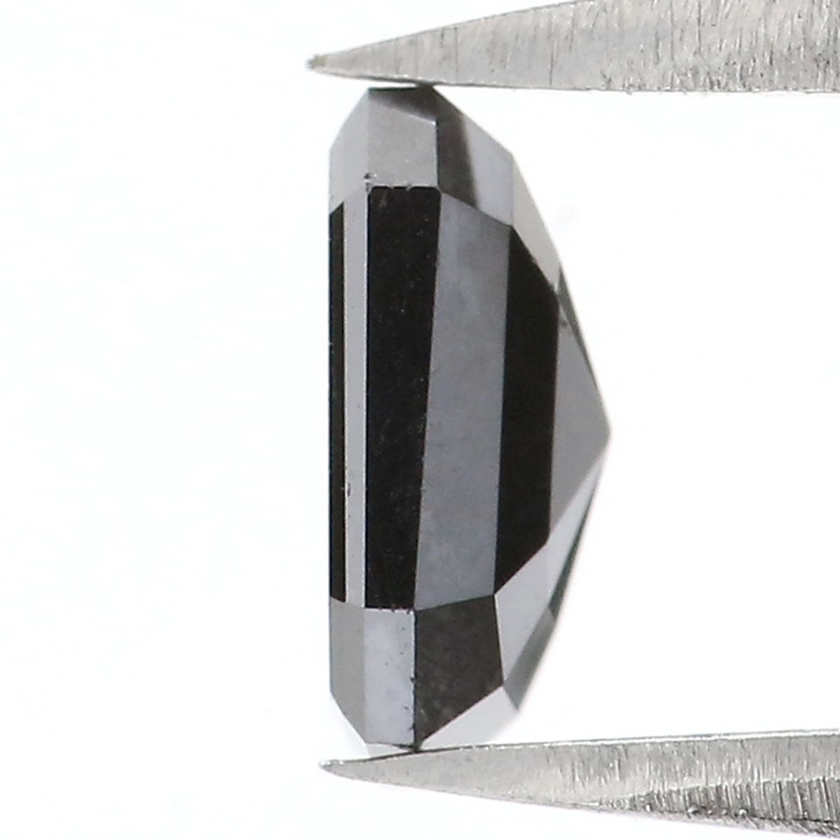 1.05 CT Natural Loose Emerald Shape Diamond Black Color Emerald Diamond 7.00 MM Natural Loose Black Color Emerald Rose Cut Diamond KQ1528