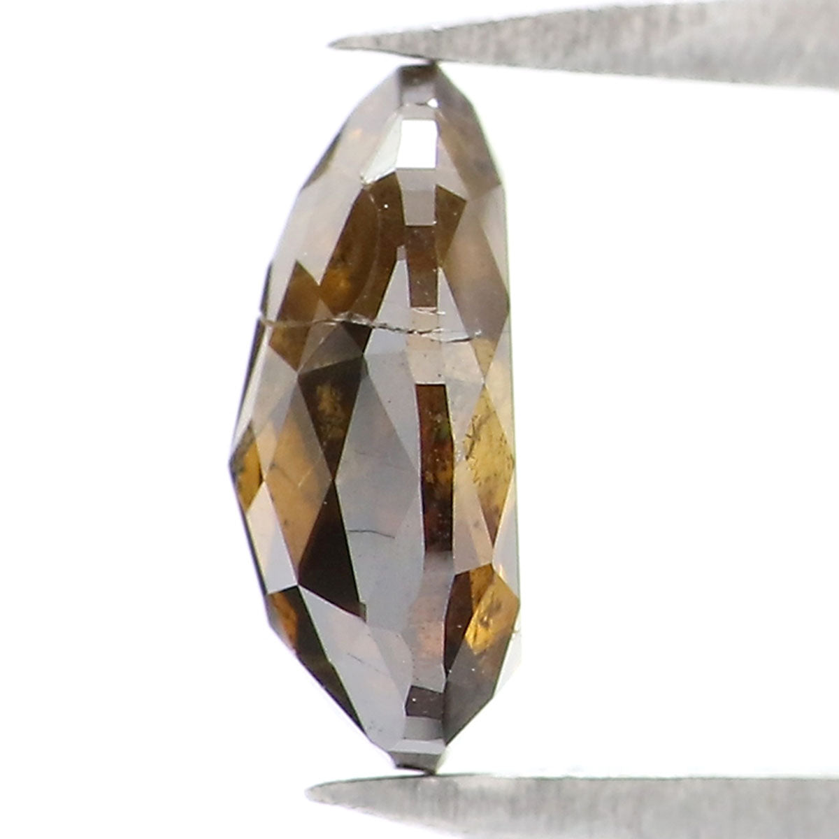 0.90 CT Natural Loose Pear Shape Diamond Brown Color Pear Cut Diamond 7.30 MM Natural Loose Brown Color Diamond Pear Rose Cut Diamond KQ127