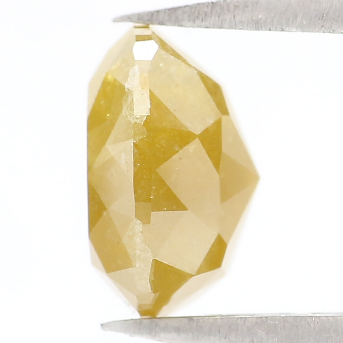 Natural Loose Cushion Yellow Color Diamond 2.17 CT 7.80 MM Cushion Shape Rose Cut Diamond KR1063